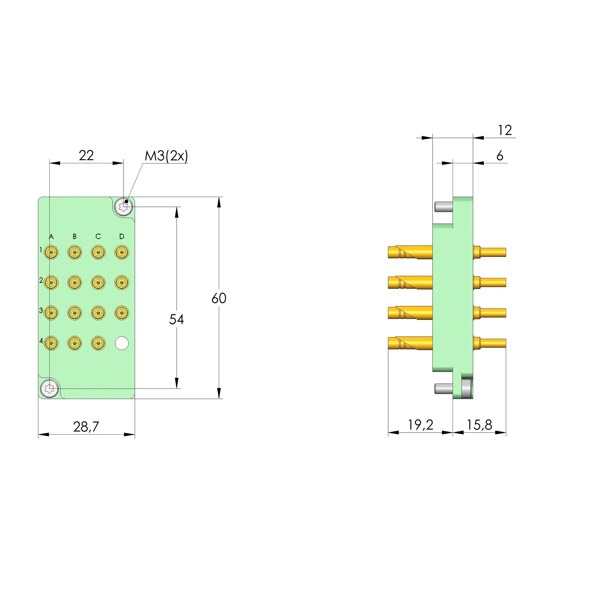 Produktfoto 1 von Ingun SB-T-HF-016-0,7GHz-15, Schnittstellenblock