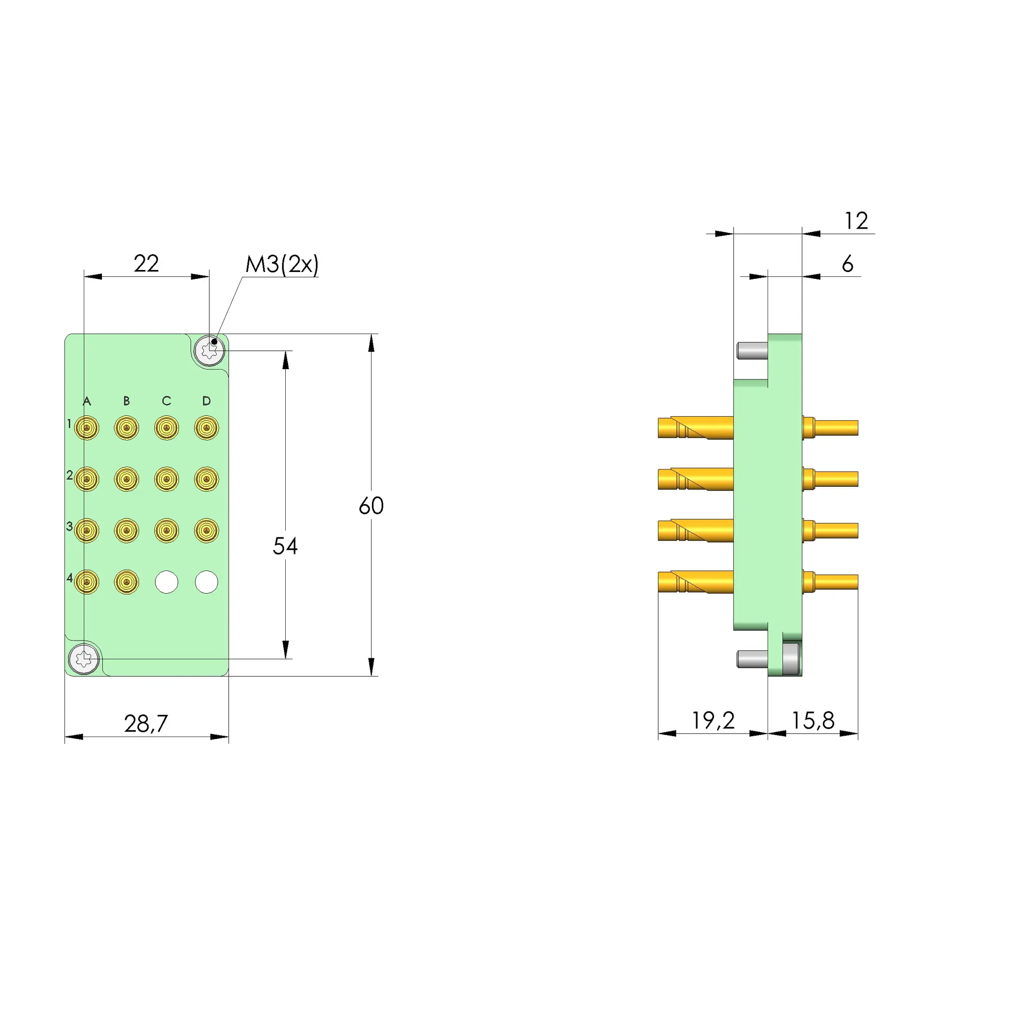 Ingun SB-T-HF-016-0,7GHz-14, Schnittstellenblock