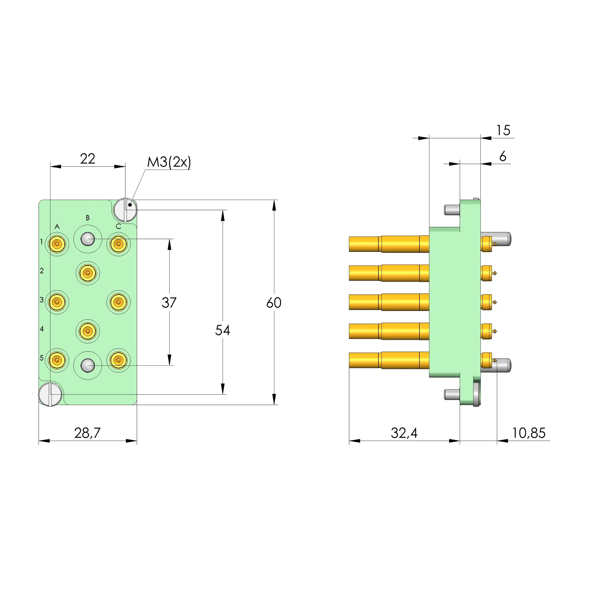 Produktfoto 1 von Ingun SB-T-HF-008-6GHz-Z, Schnittstellenblock