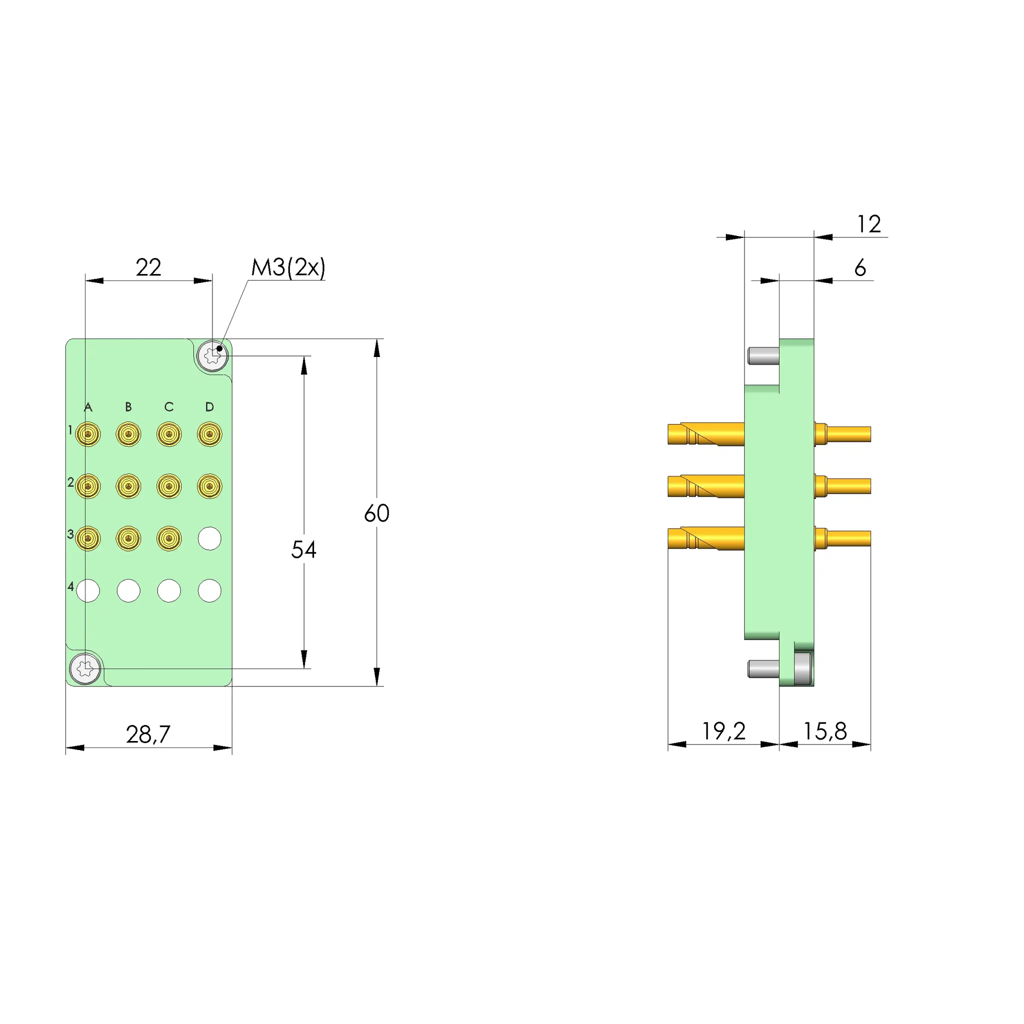 Produktfoto 1 von Ingun SB-T-HF-016-0,7GHz-11, Schnittstellenblock