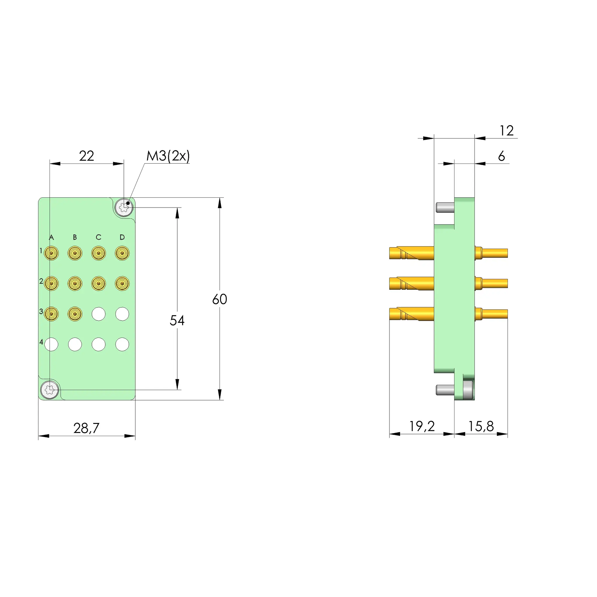Produktfoto 1 von Ingun SB-T-HF-016-0,7GHz-10, Schnittstellenblock, SKU: 38116