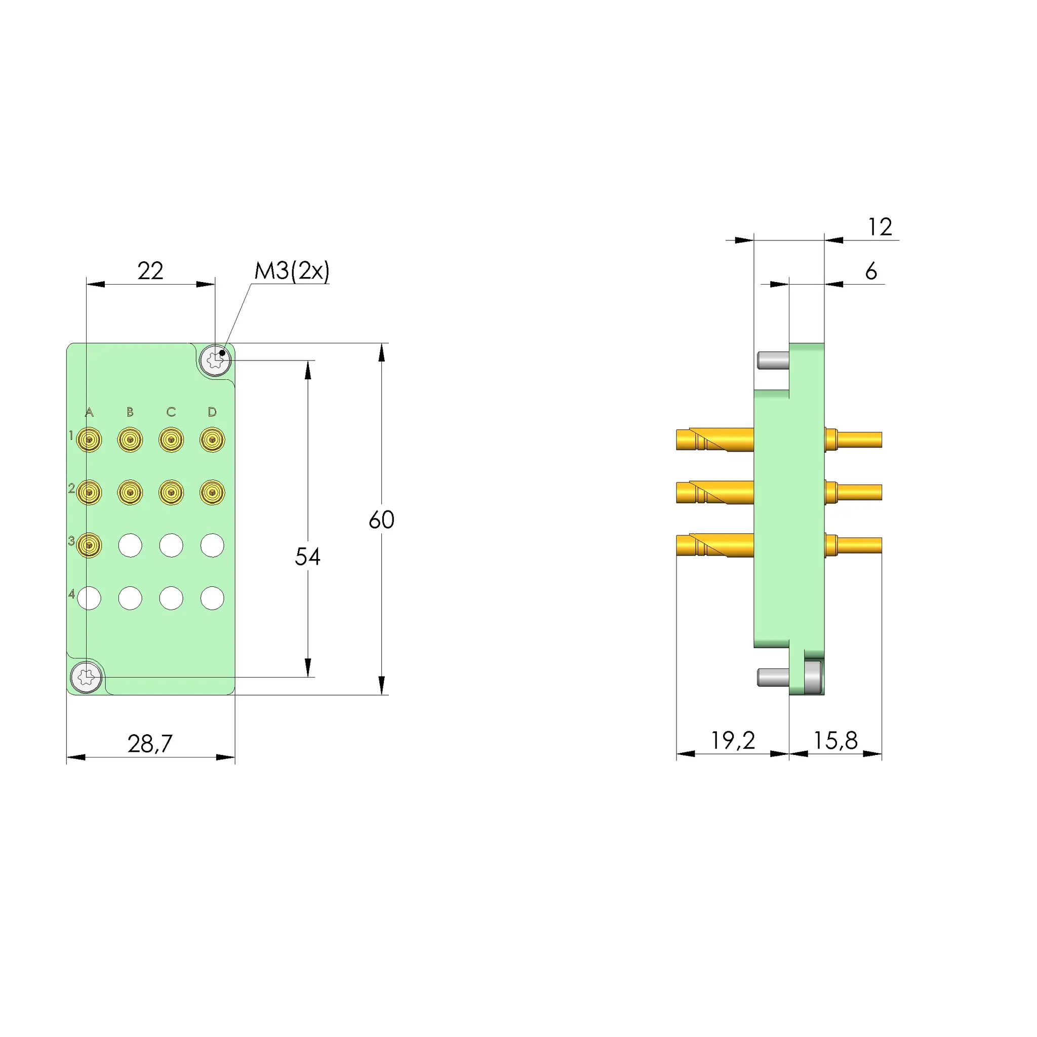 Produktfoto 1 von Ingun SB-T-HF-016-0,7GHz-09, Schnittstellenblock