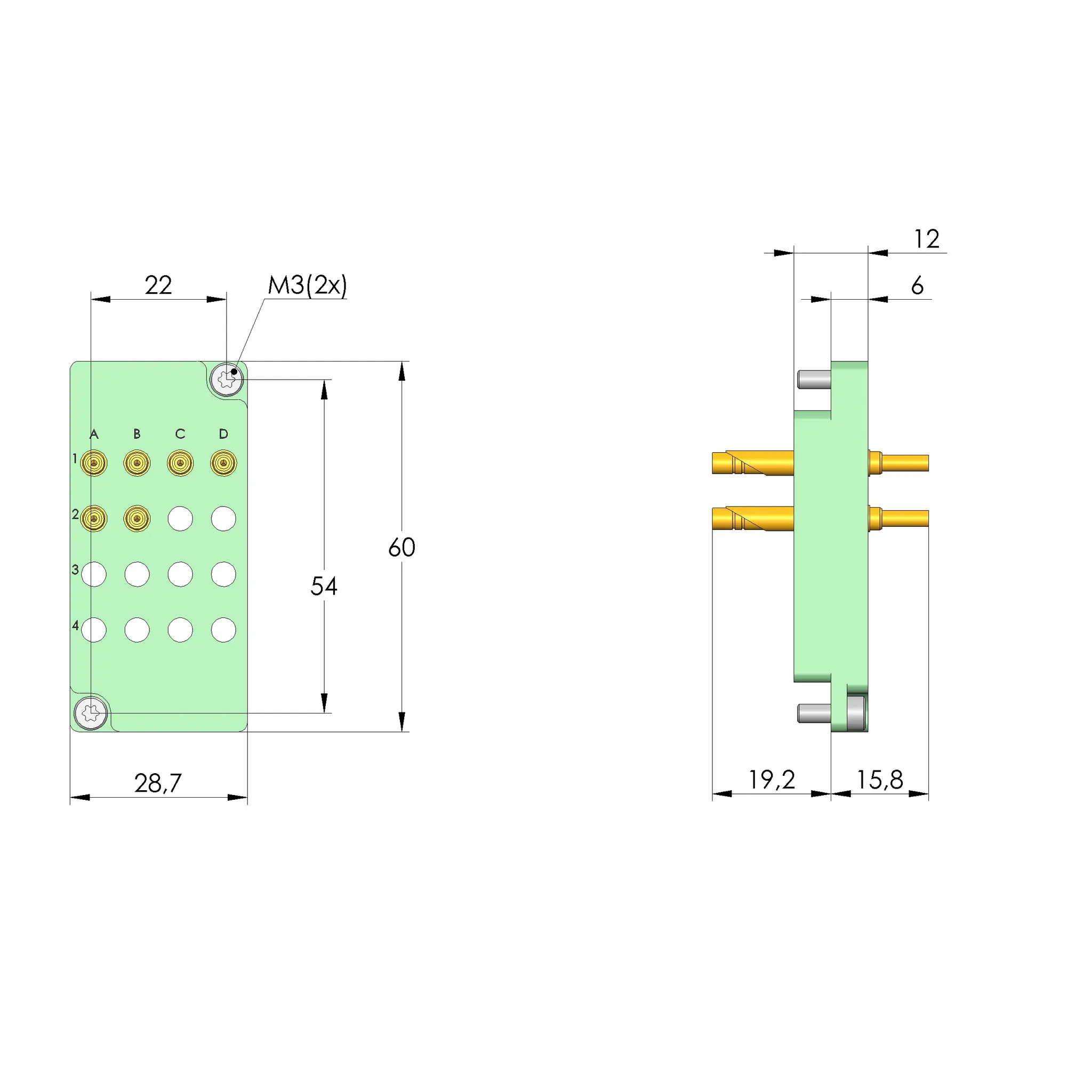 Produktfoto 1 von Ingun SB-T-HF-016-0,7GHz-06, Schnittstellenblock, SKU: 38120