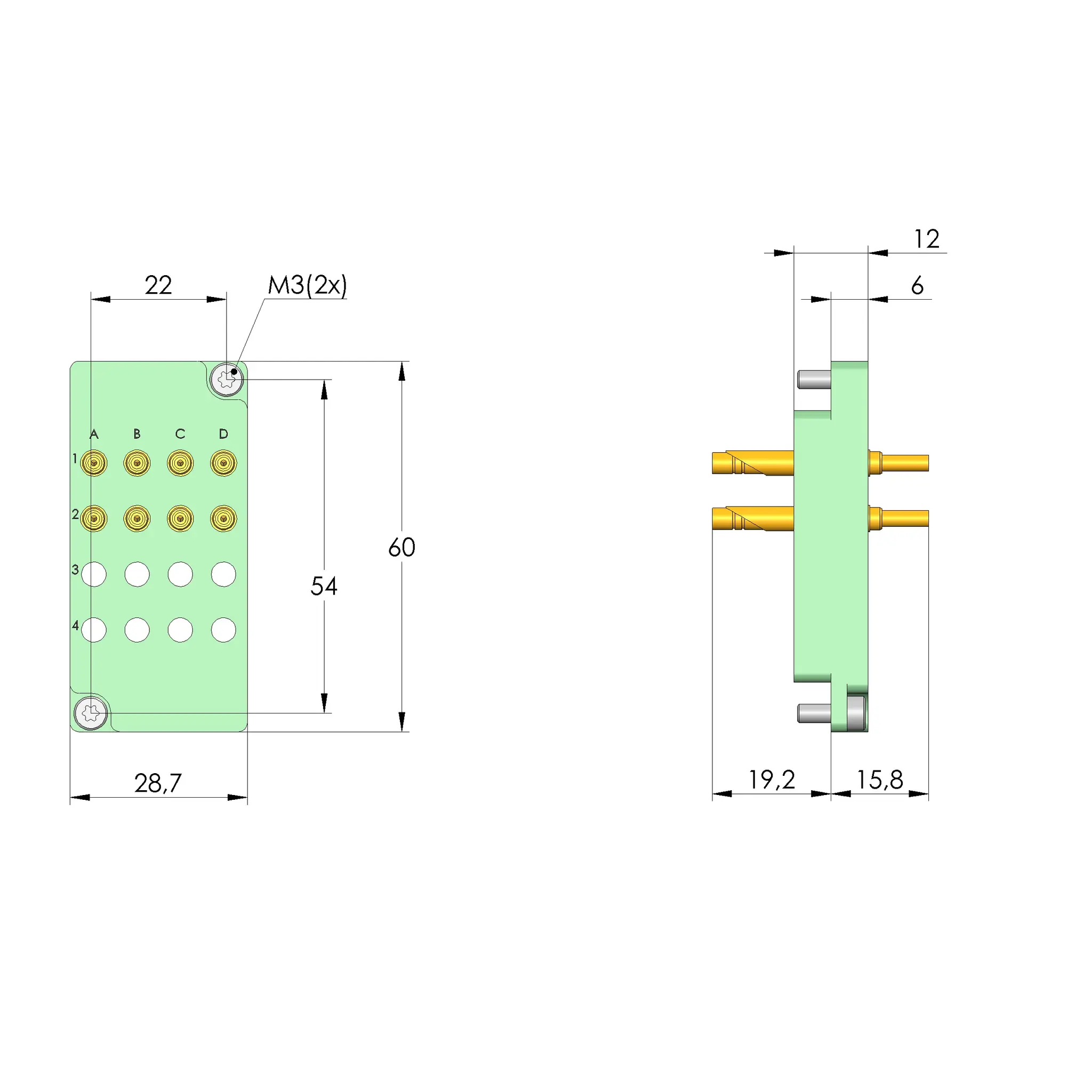 Produktfoto 1 von Ingun SB-T-HF-016-0,7GHz-08, Schnittstellenblock, SKU: 38118