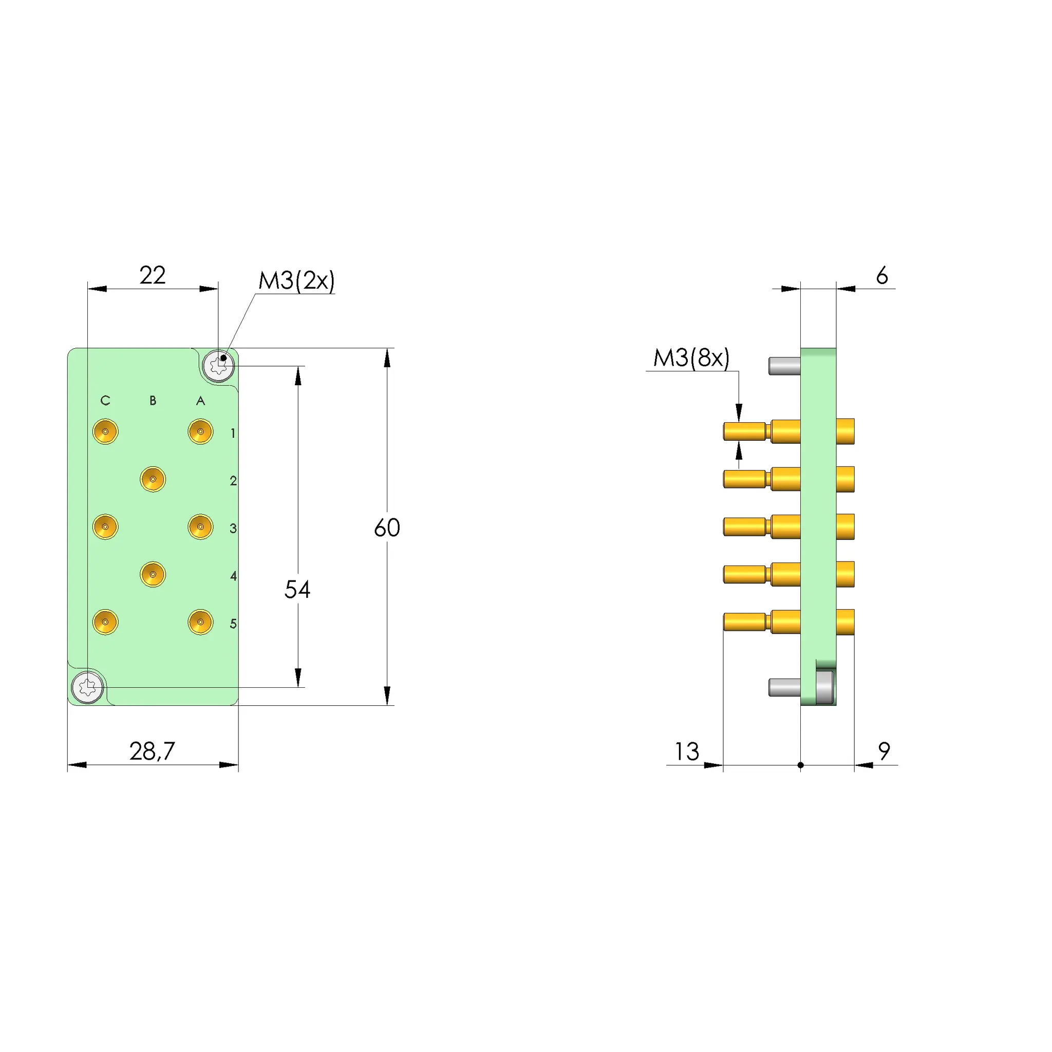 Produktfoto 1 von Ingun SB-P-HS-008-50A-1,0, Schnittstellenblock, SKU: 35929