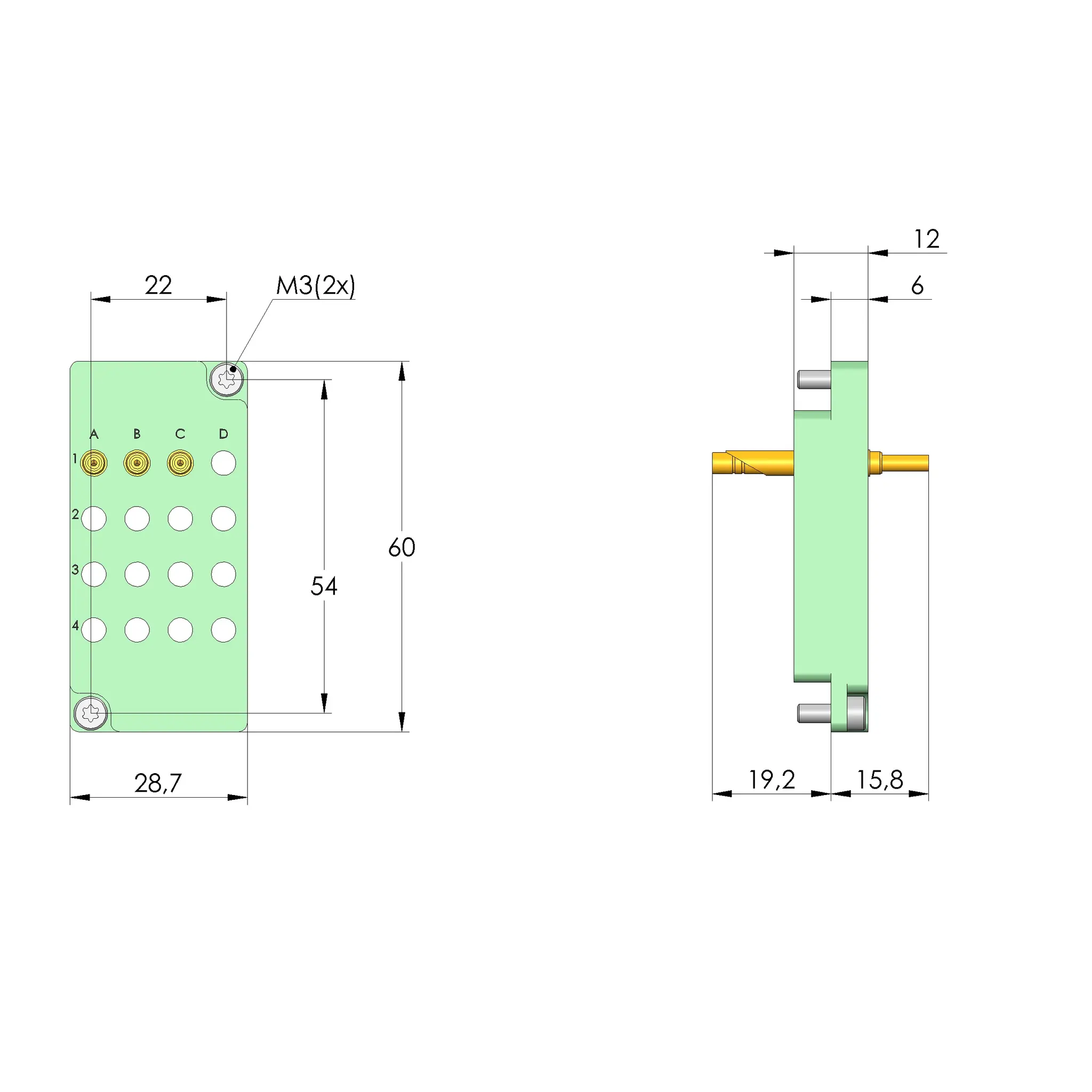 Produktfoto 1 von Ingun SB-T-HF-016-0,7GHz-03, Schnittstellenblock