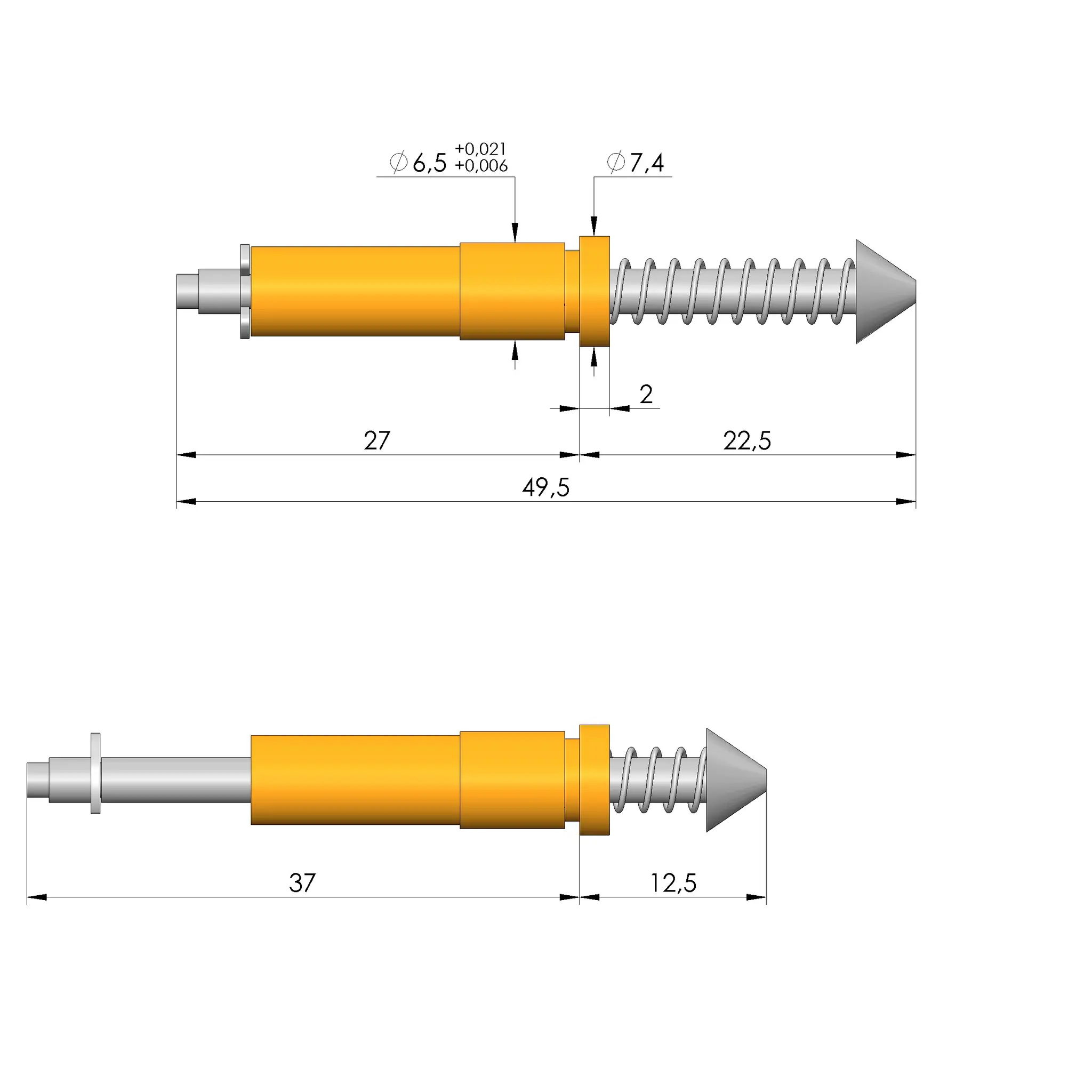 Ingun GFS-7,00-1,50-RD-23-06,5-B, Fangstift gefedert