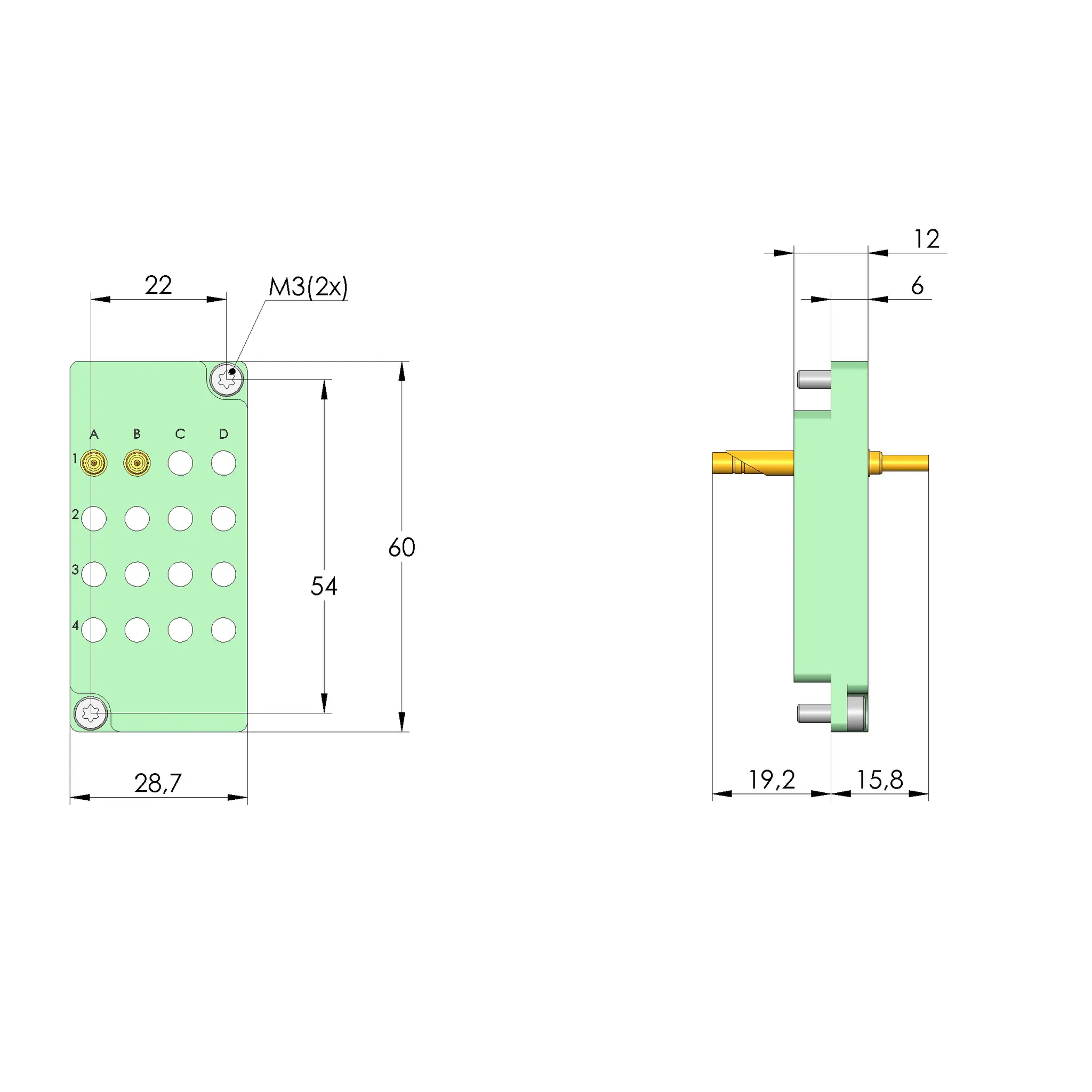 Produktfoto 1 von Ingun SB-T-HF-016-0,7GHz-02, Schnittstellenblock