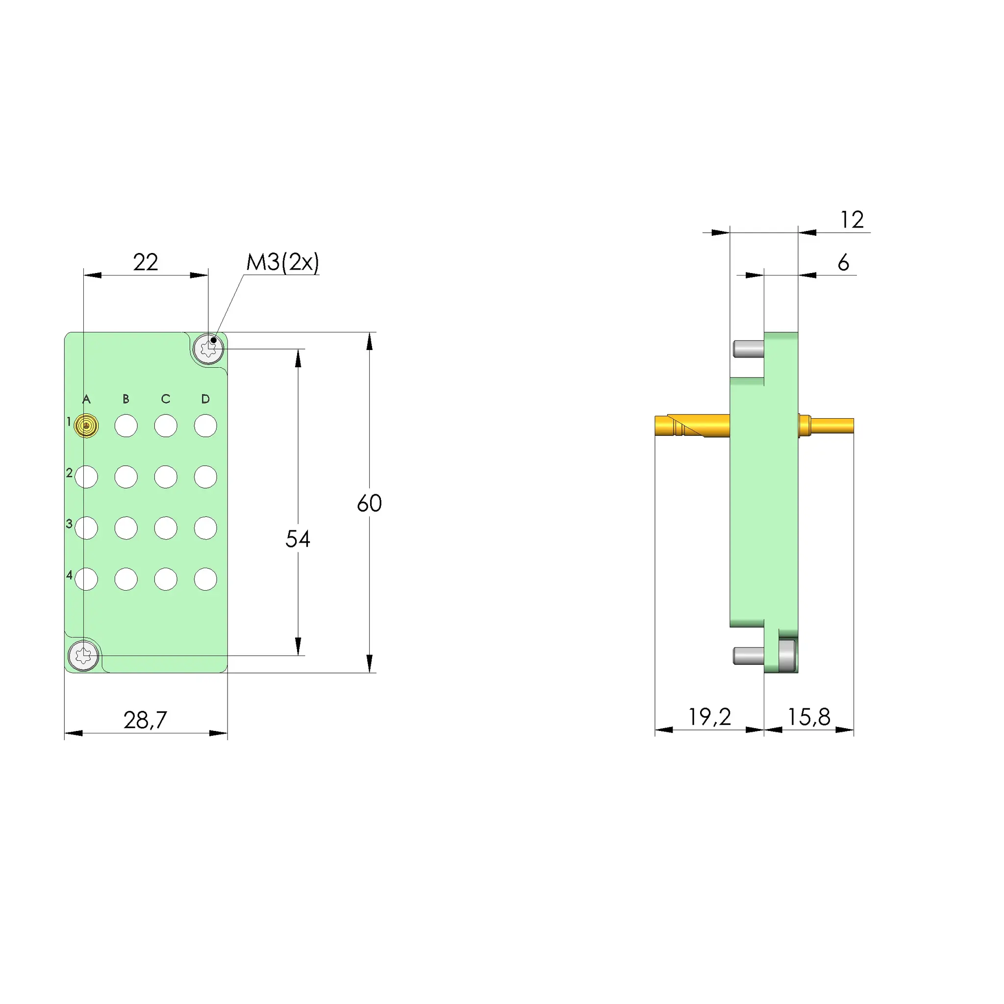 Produktfoto 1 von Ingun SB-T-HF-016-0,7GHz-01, Schnittstellenblock, SKU: 38125