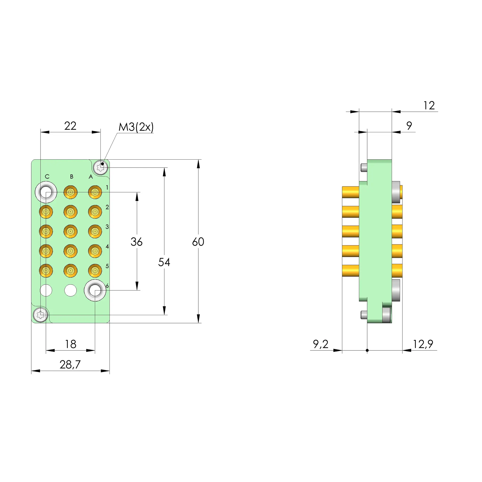 Produktfoto 1 von Ingun SB-P-HF-016-4GHz-14-Z, Schnittstellenblock, SKU: 38172