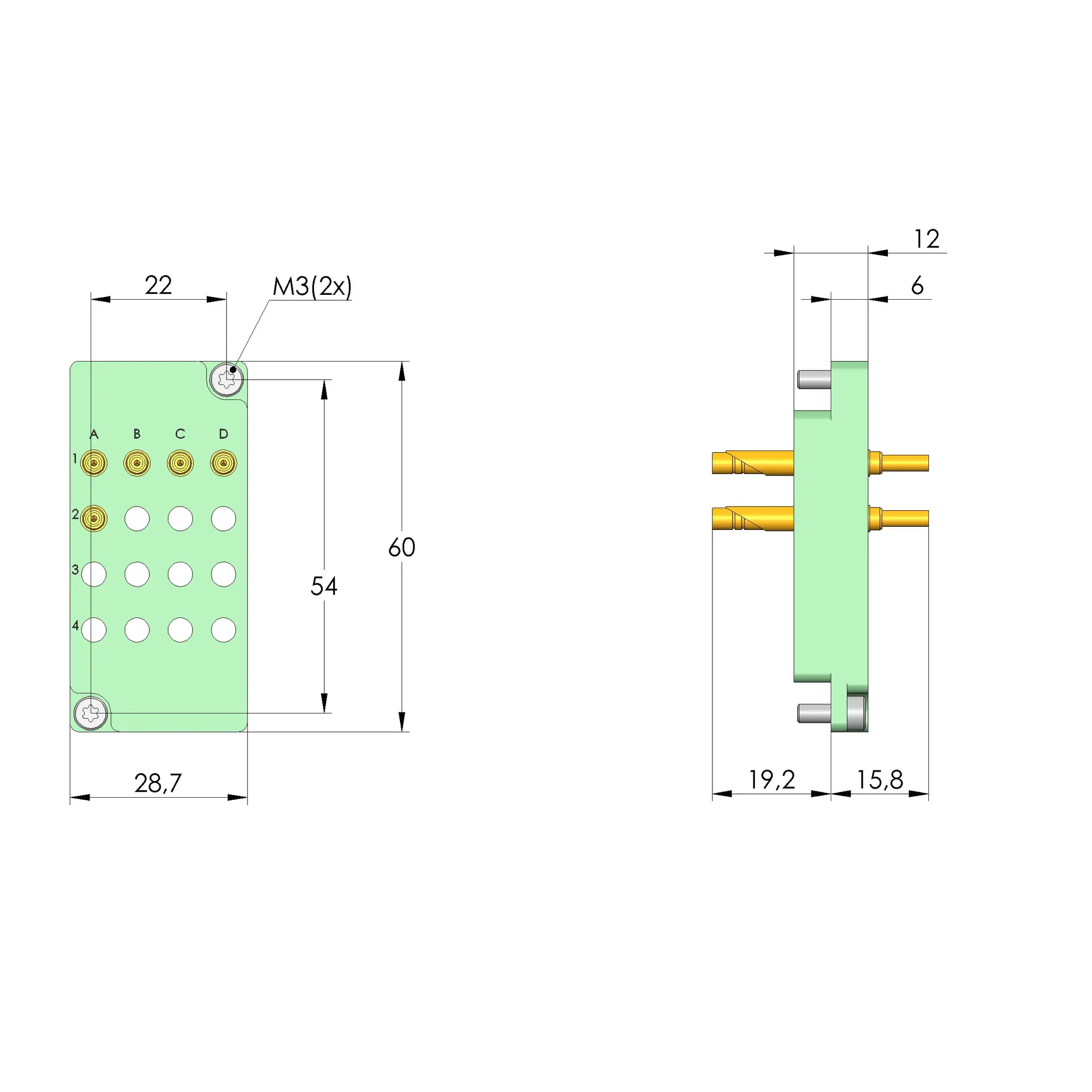 Produktfoto 1 von Ingun SB-T-HF-016-0,7GHz-05, Schnittstellenblock, SKU: 38121