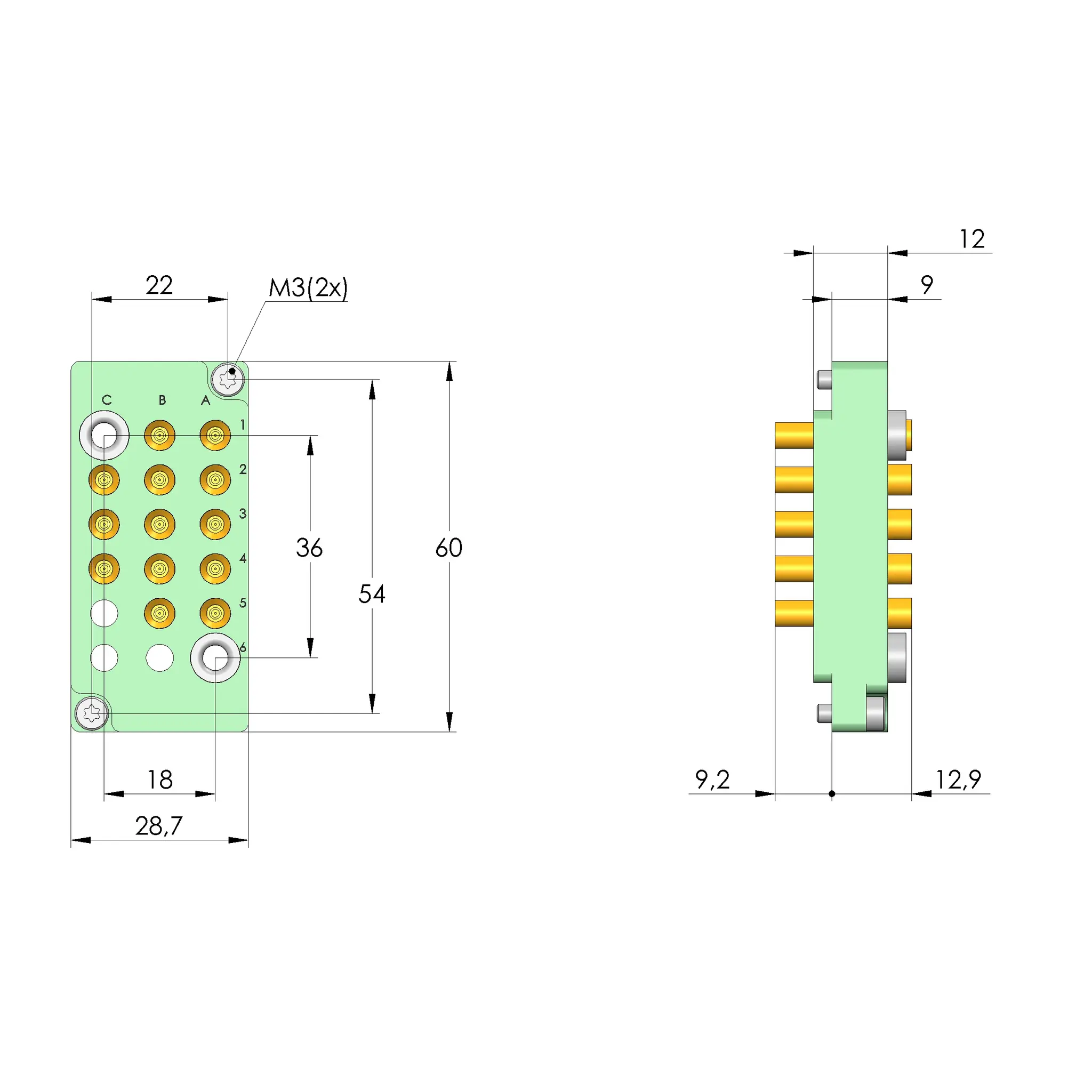 Produktfoto 1 von Ingun SB-P-HF-016-4GHz-13-Z, Schnittstellenblock, SKU: 38173