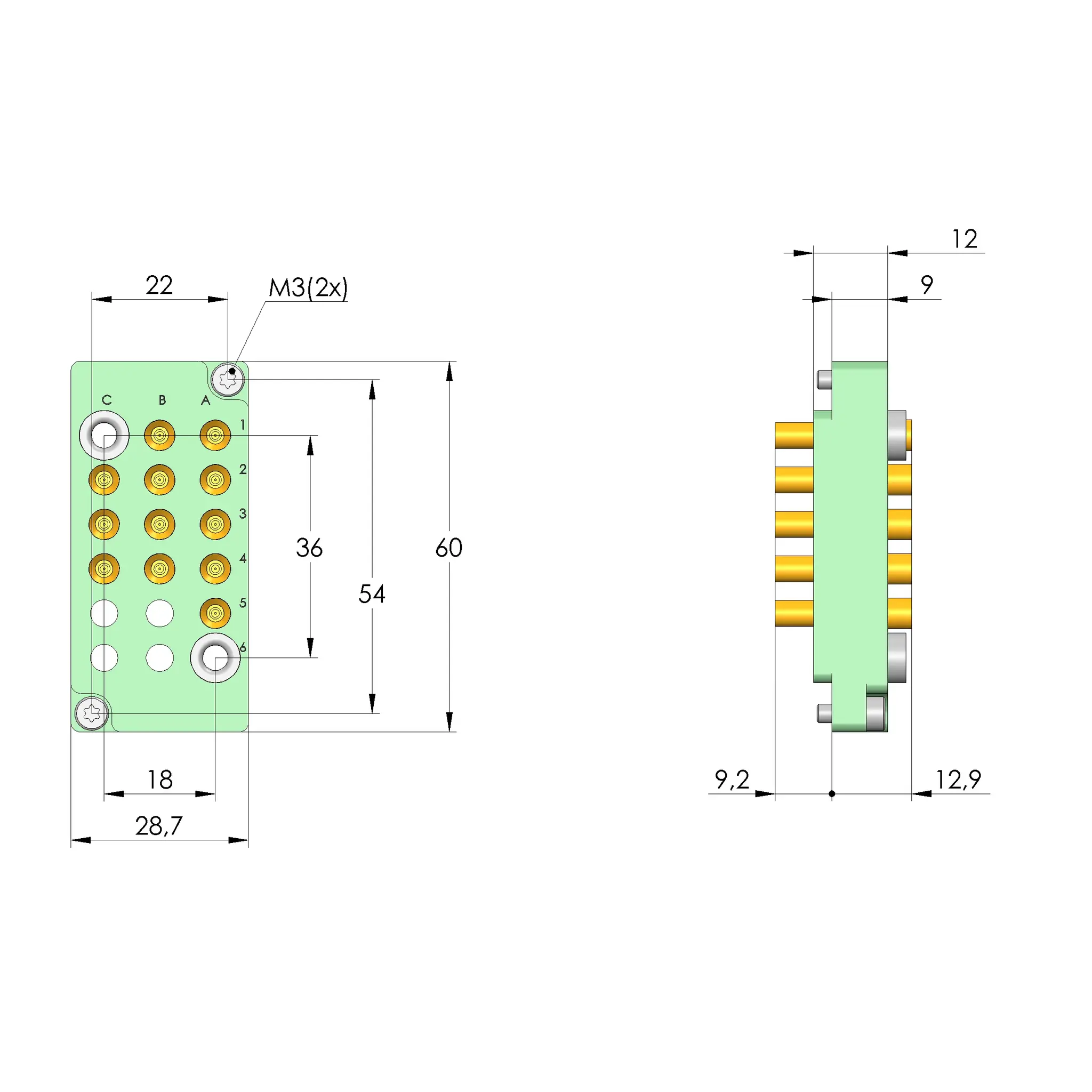 Produktfoto 1 von Ingun SB-P-HF-016-4GHz-12-Z, Schnittstellenblock, SKU: 38174