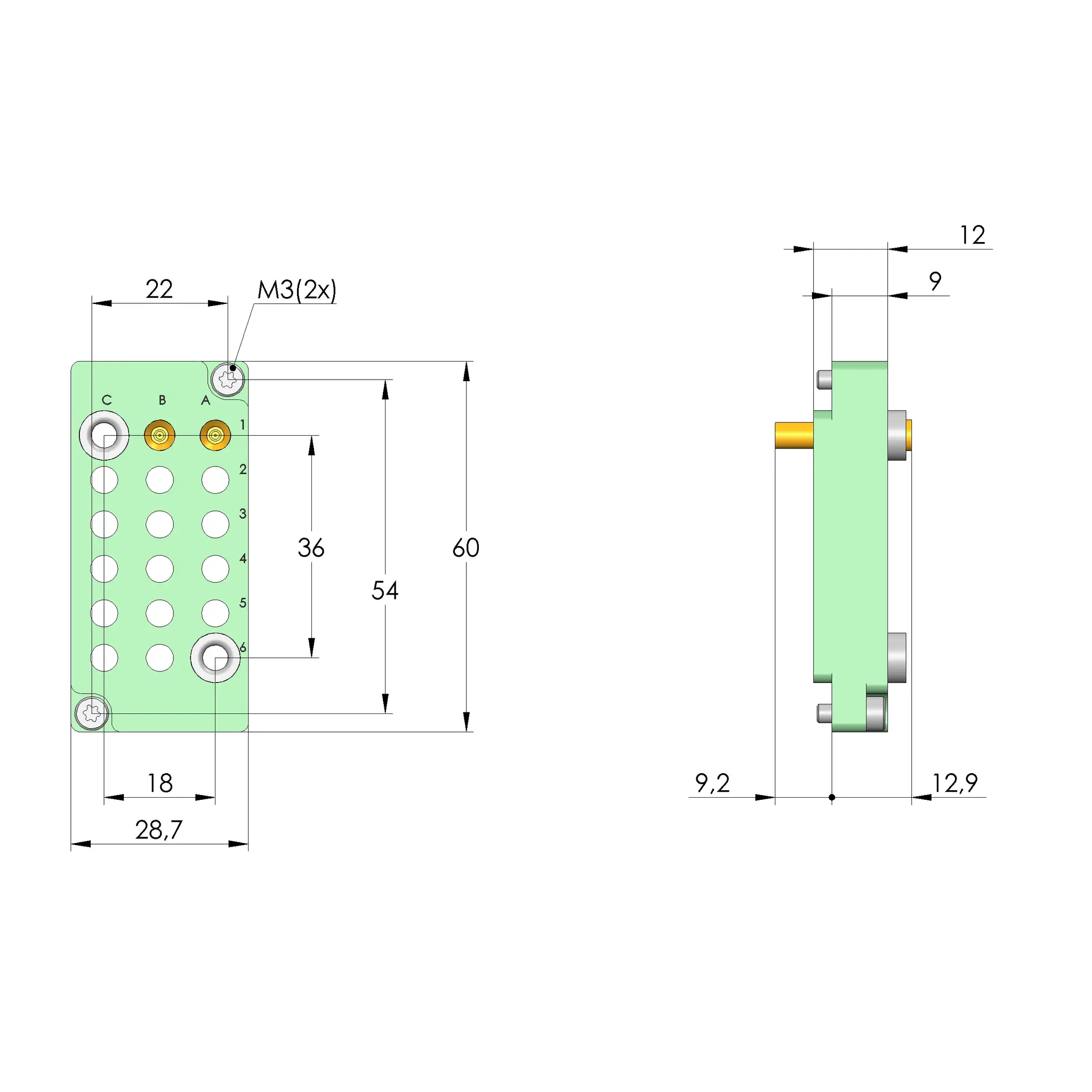 Produktfoto 1 von Ingun SB-P-HF-016-4GHz-02-Z, Schnittstellenblock, SKU: 38184