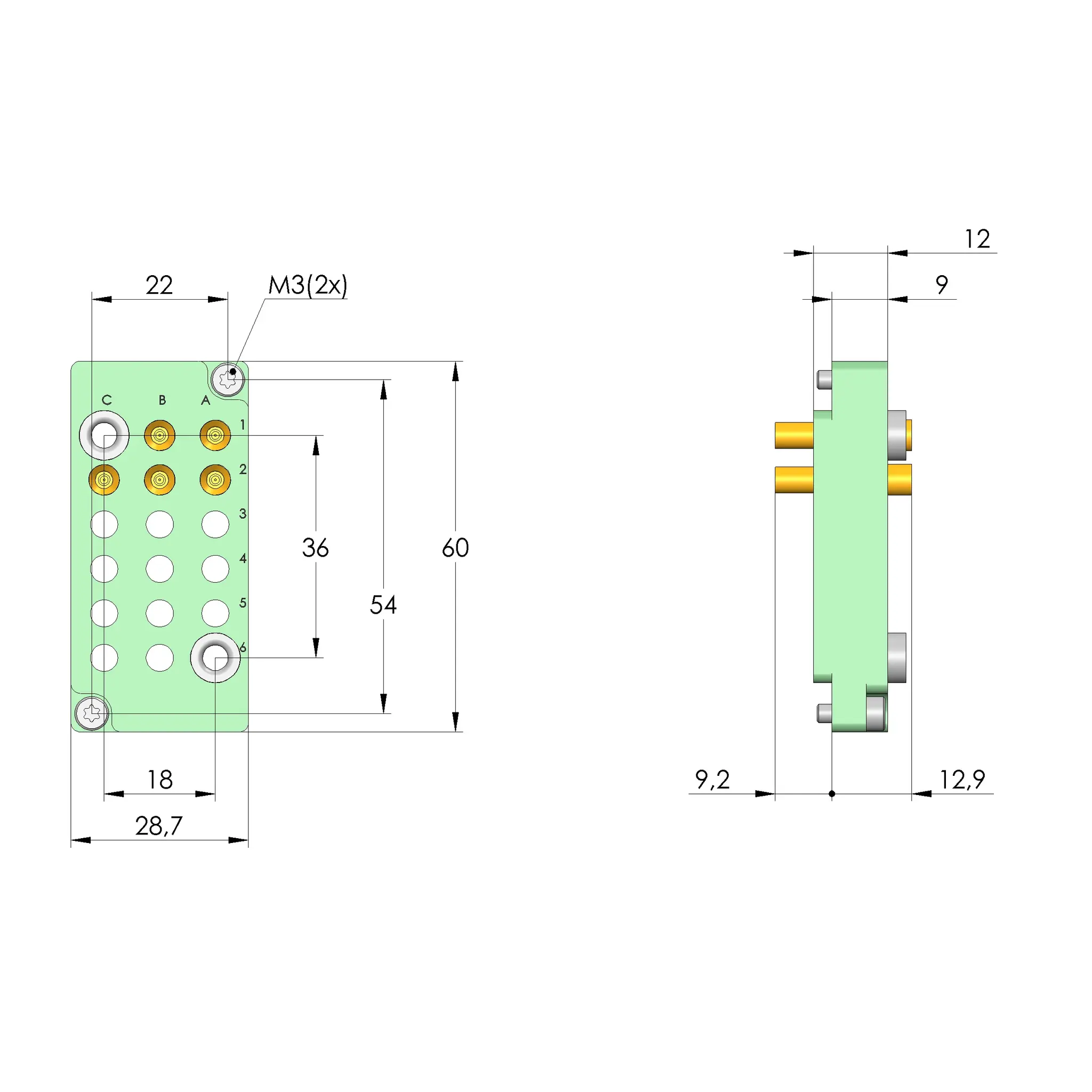 Produktfoto 1 von Ingun SB-P-HF-016-4GHz-05-Z, Schnittstellenblock, SKU: 38181