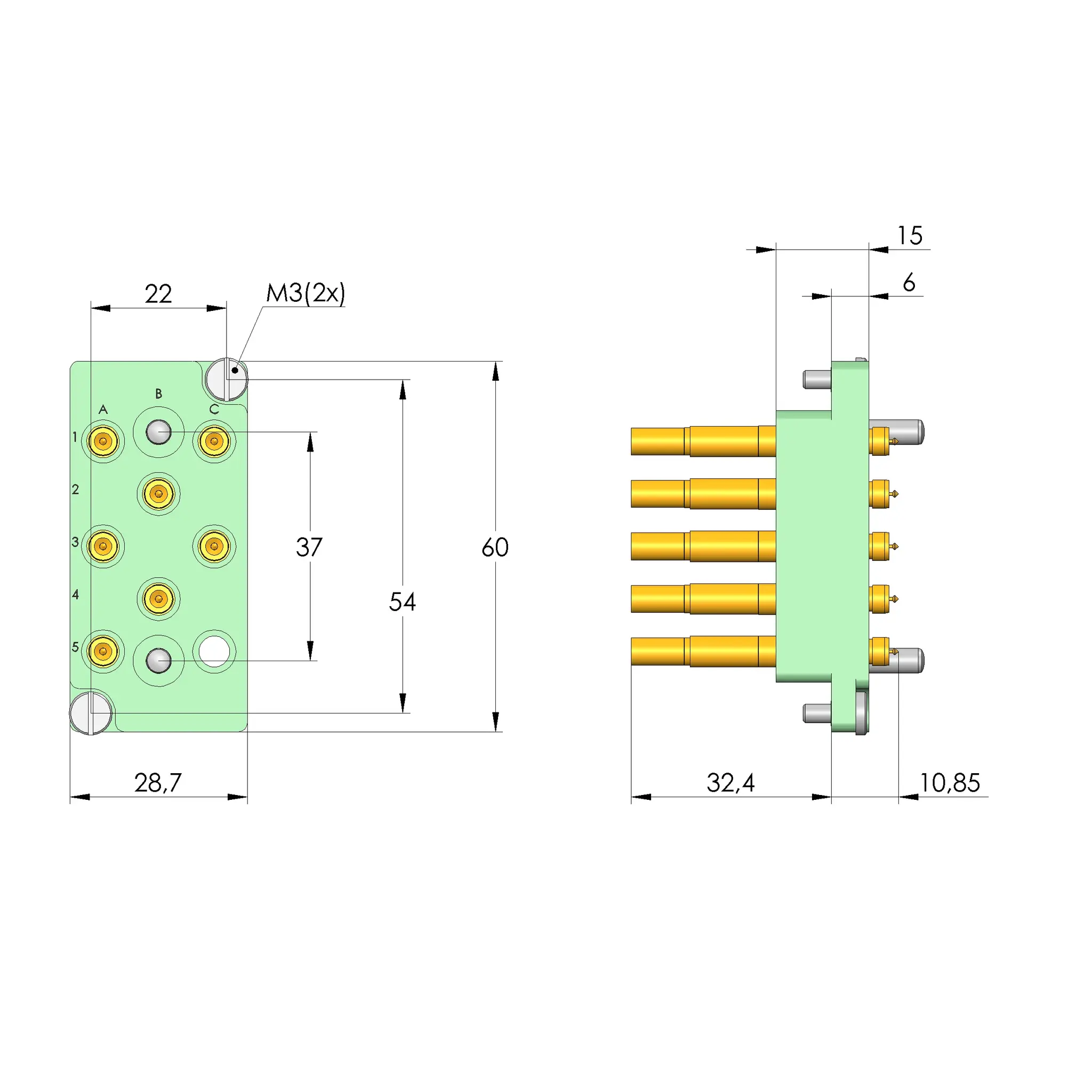 Produktfoto 1 von Ingun SB-T-HF-008-6GHz-07-Z, Schnittstellenblock, SKU: 41823