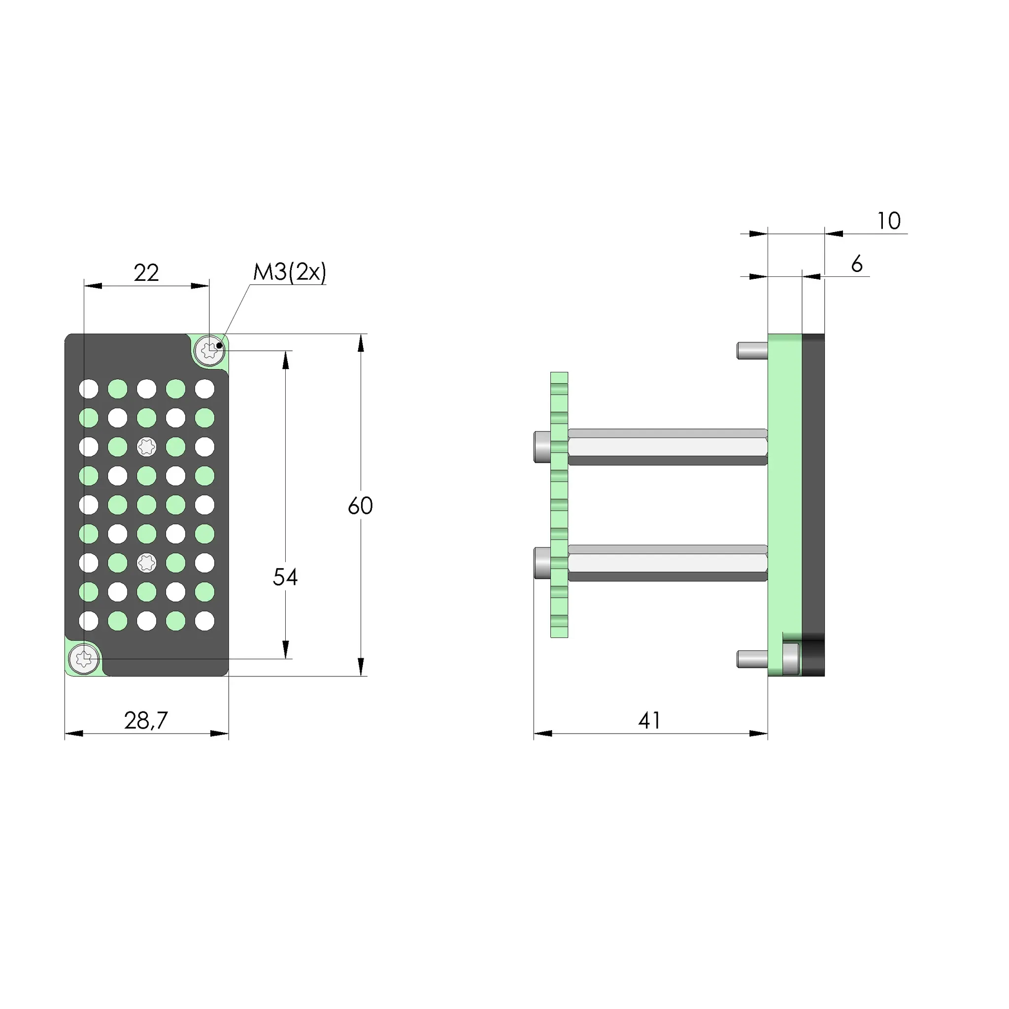 Produktfoto 1 von Ingun SB-T-LL-020-OH3-K, Schnittstellenblock, SKU: 38696