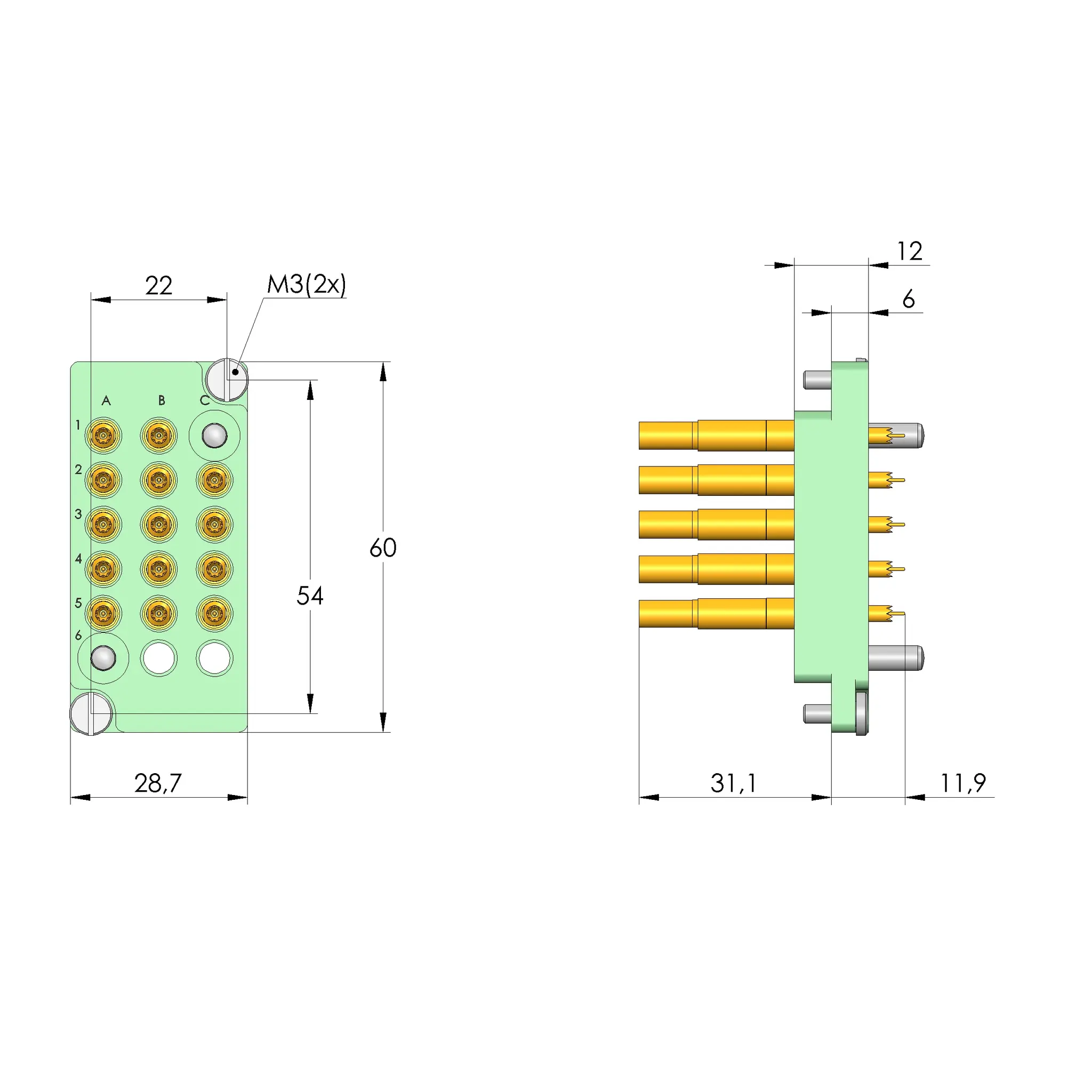 Ingun SB-T-HF-016-4GHz-14-Z, Schnittstellenblock, SKU: 38143
