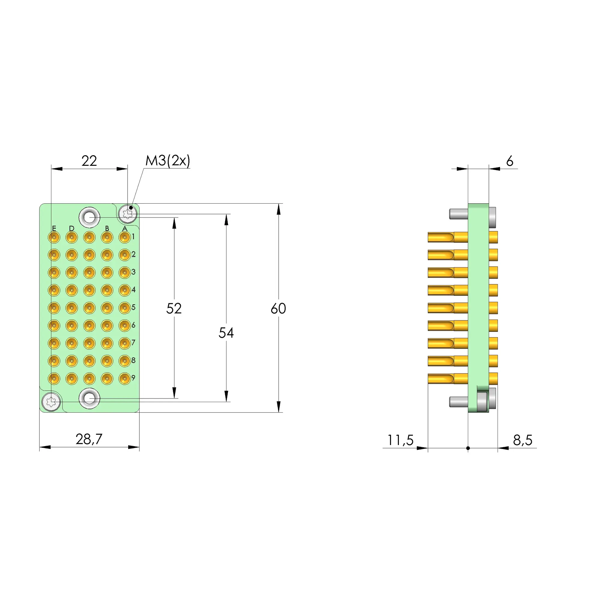 Produktfoto 1 von Ingun SB-P-HS-045-30A-1,0-Z, Schnittstellenblock, SKU: 38698
