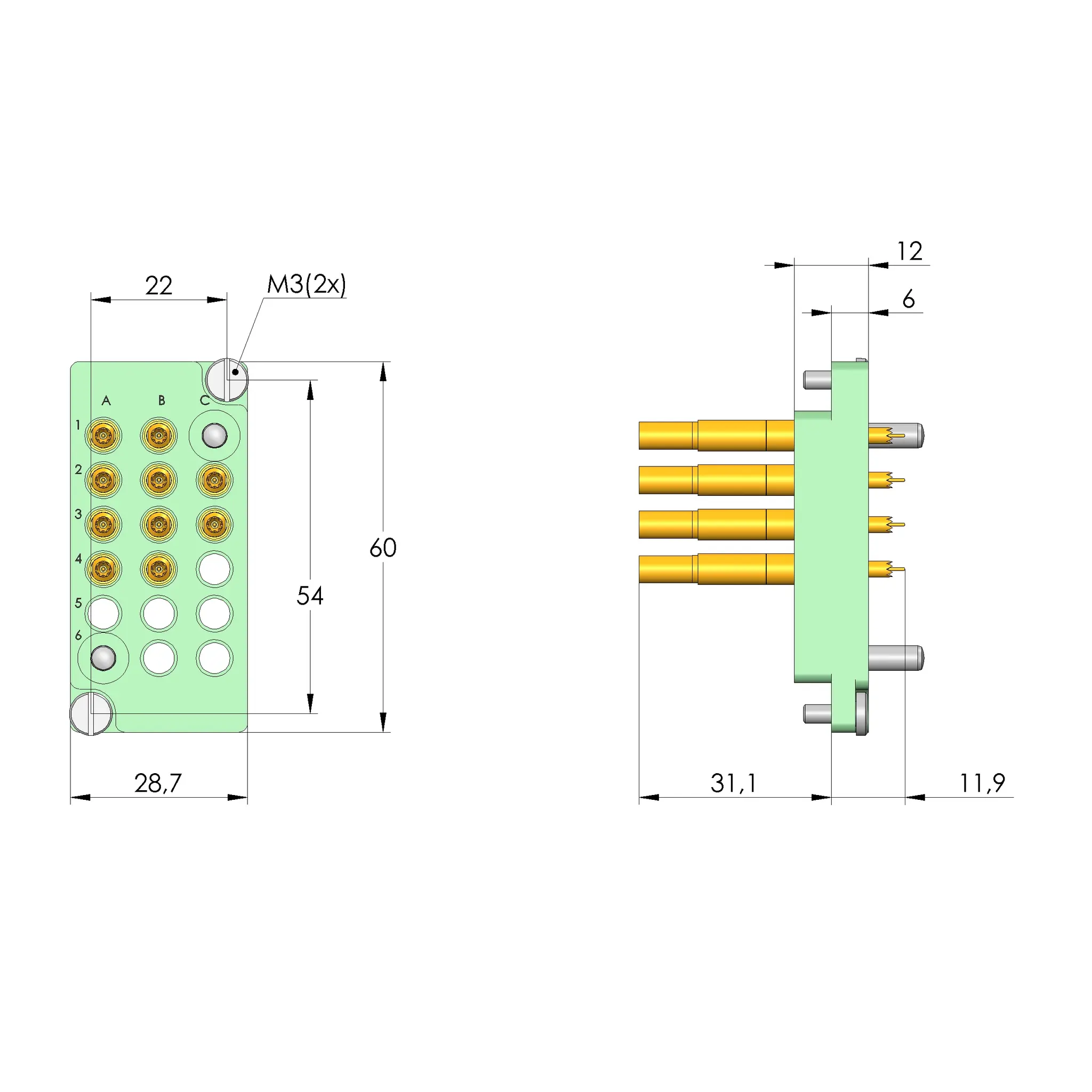 Ingun SB-T-HF-016-4GHz-10-Z, Schnittstellenblock, SKU: 38147