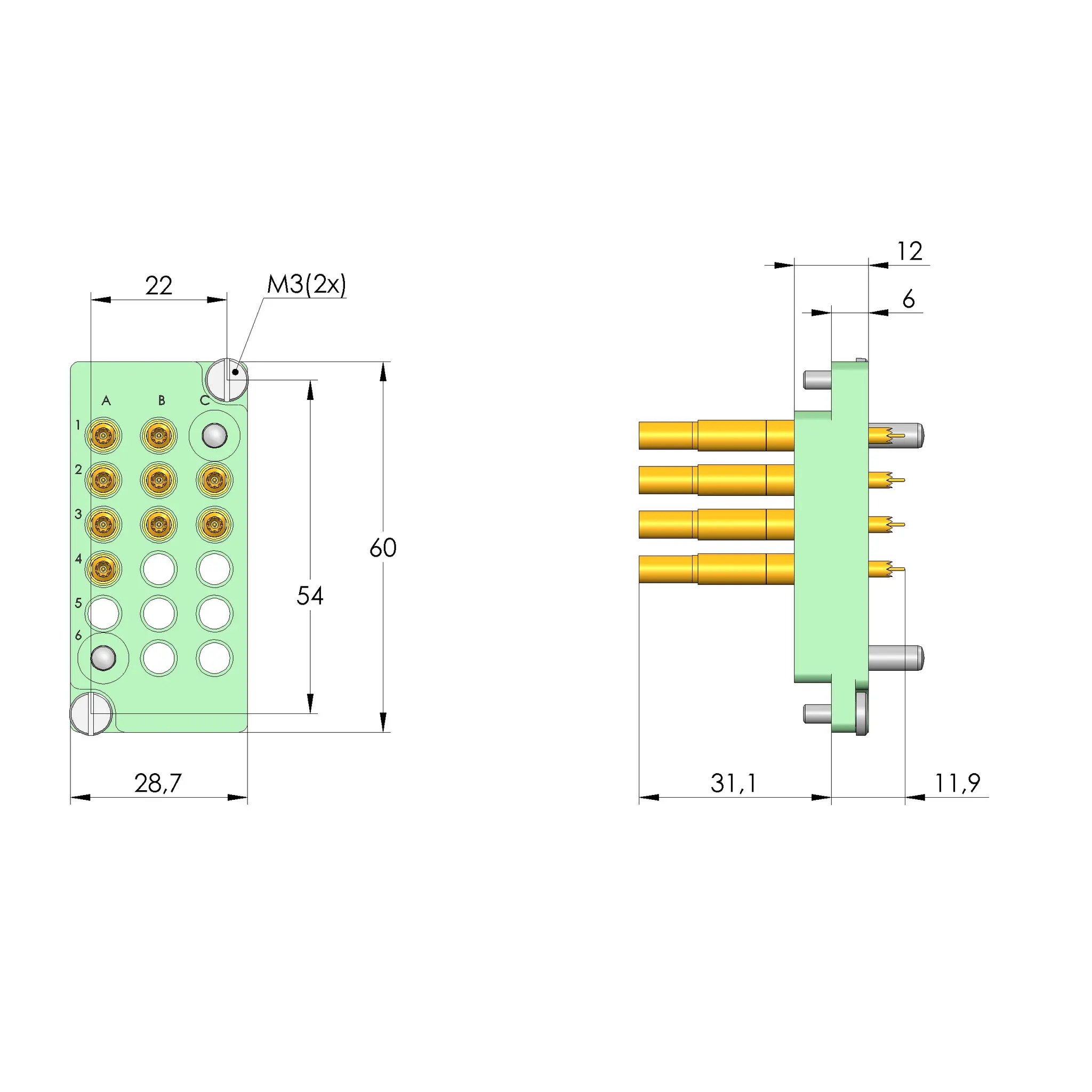 Ingun SB-T-HF-016-4GHz-09-Z, Schnittstellenblock, SKU: 38148