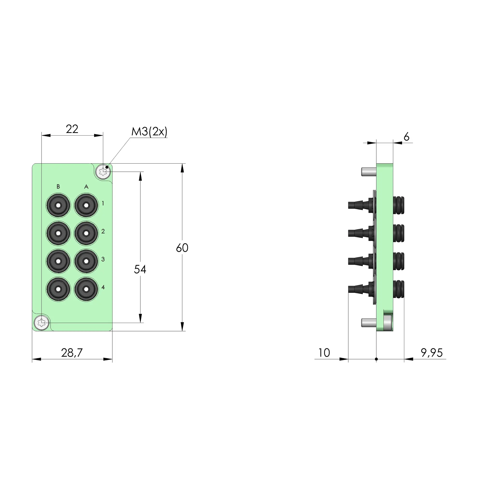 Produktfoto 1 von Ingun SB-P-PN-008-PK3-A, Schnittstellenblock, SKU: 37821