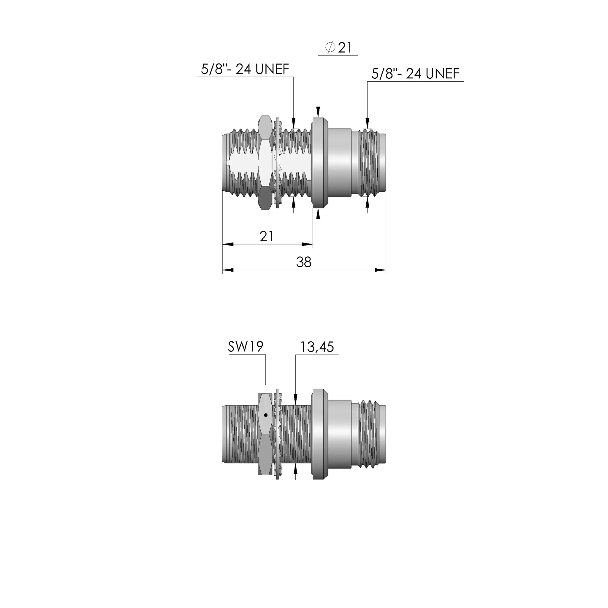 Produktfoto 1 von Ingun HF-U-N-18GHz-50OHM-F-F, HF-Übergabe