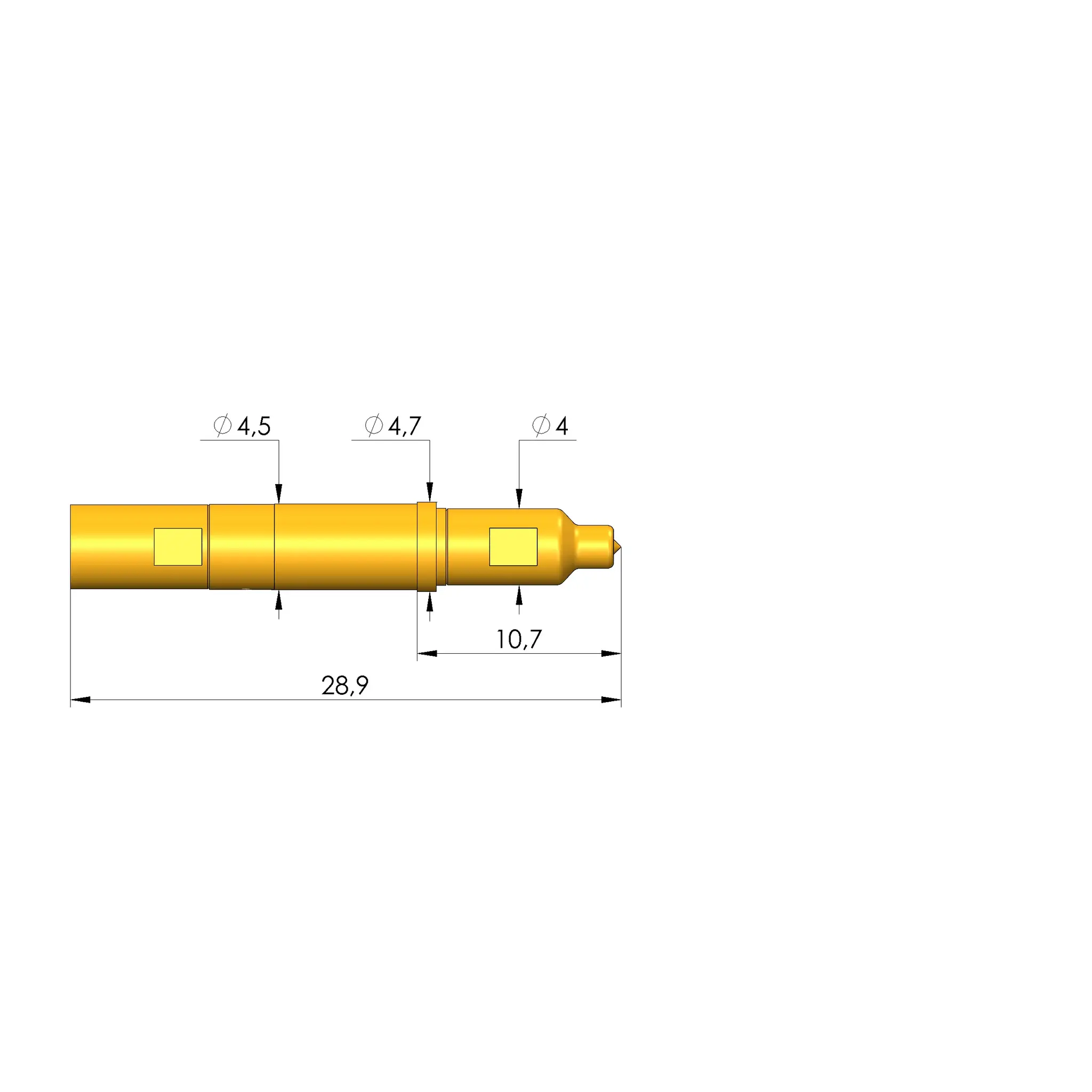 Ingun HFS-410 358 080 A 5042 Z, Hochfrequenzstift, SKU: HFS-410-0044
