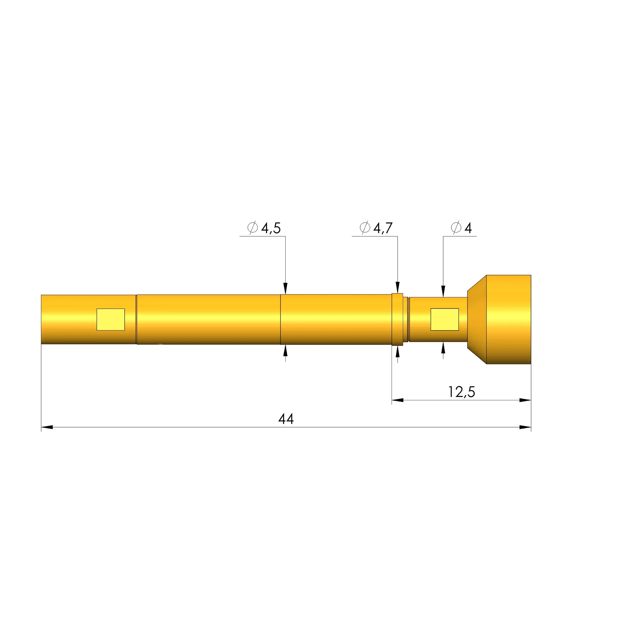 Ingun HFS-840 308 080 A 8043 X, Hochfrequenzstift, SKU: HFS-840-0560