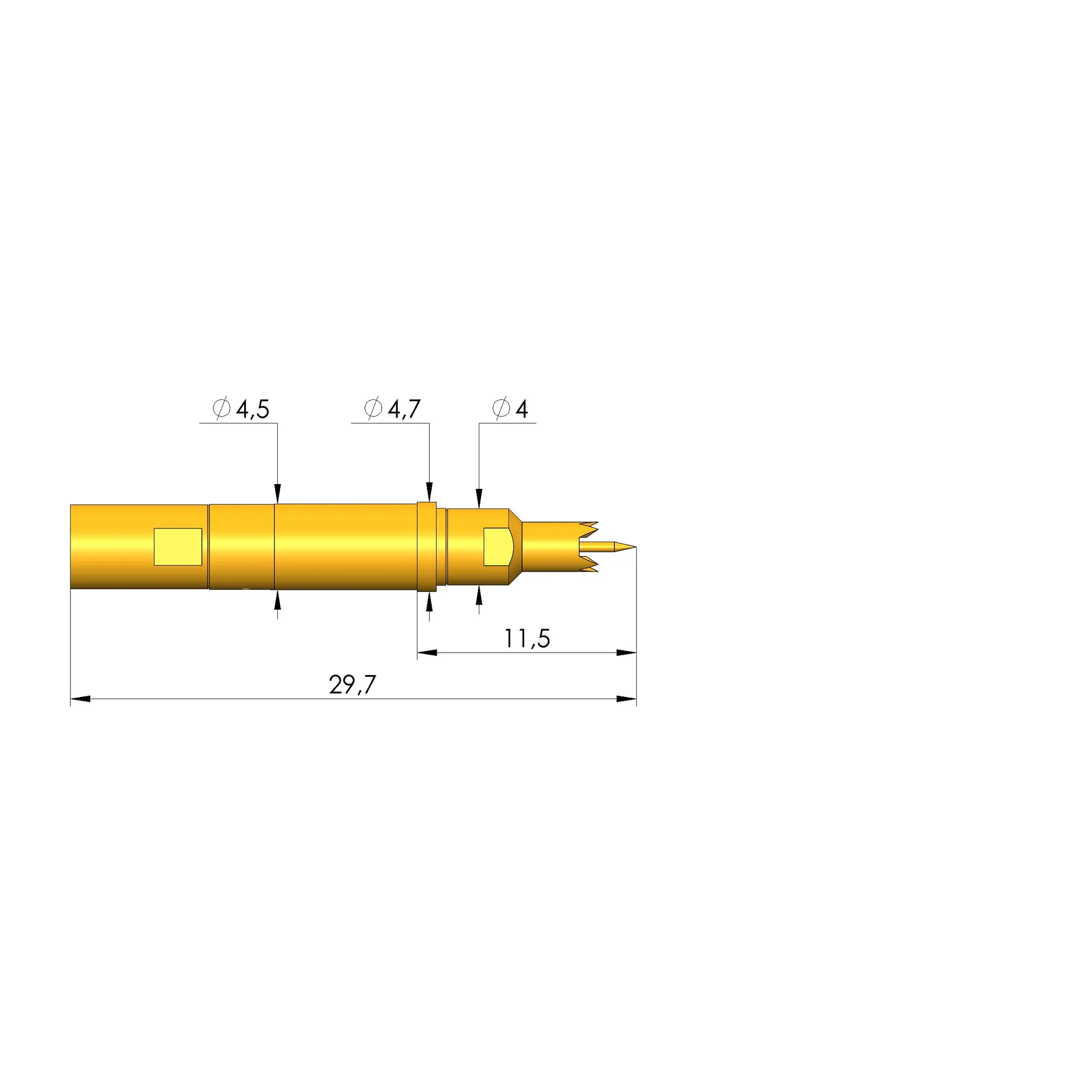 Produktfoto 1 von Ingun HFS-440 201 051 A 5006 P, Hochfrequenzstift