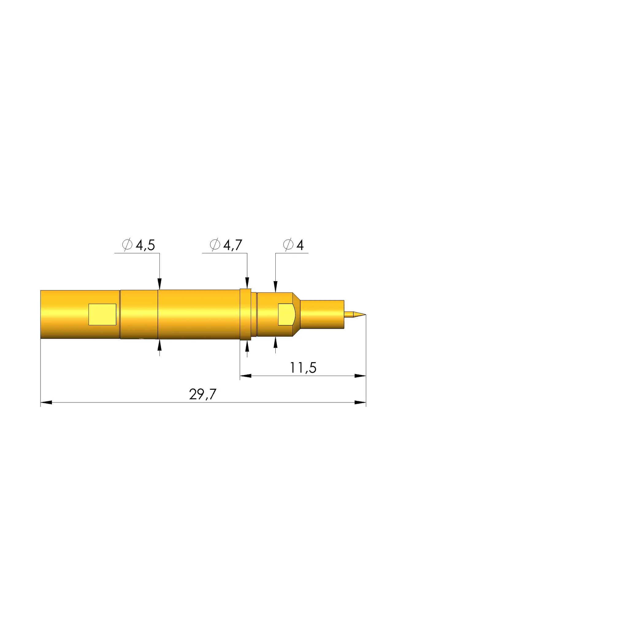 Produktfoto 1 von Ingun HFS-440 201 051 A 5002, Hochfrequenzstift, SKU: HFS-440-0066