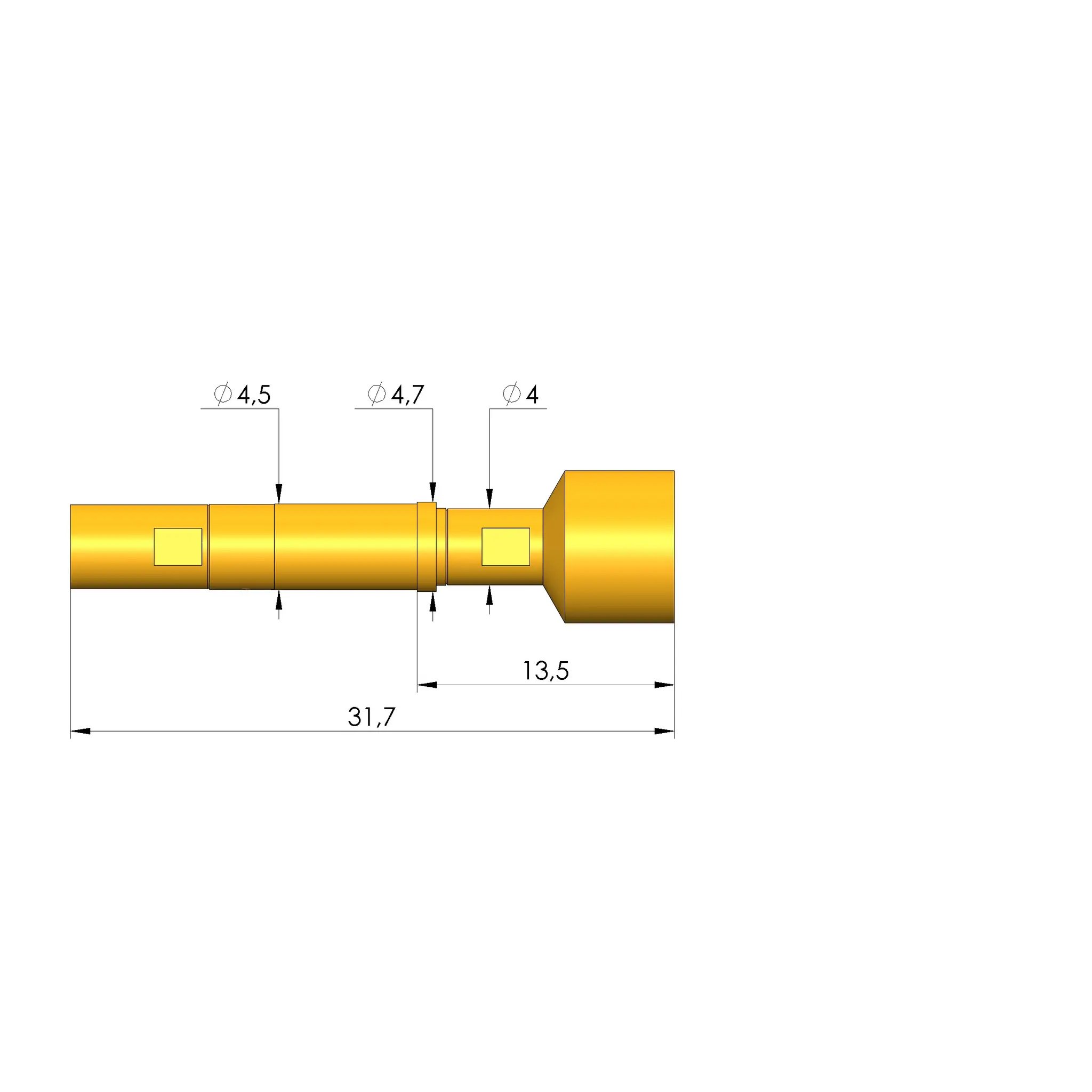 Produktfoto 1 von Ingun HFS-440 308 180 A 5043 E, Hochfrequenzstift, SKU: HFS-440-0026