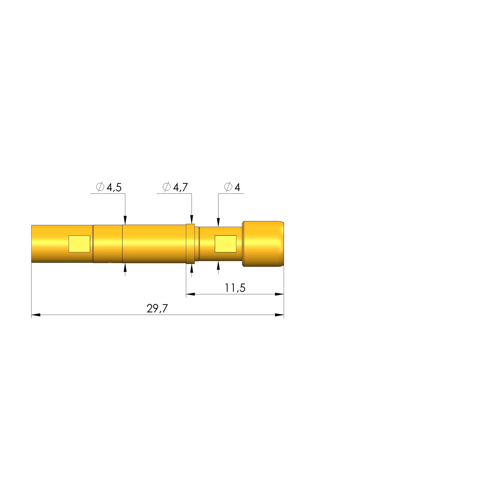 Produktfoto 1 von Ingun HFS-440 303 150 A 5043 E3, Hochfrequenzstift