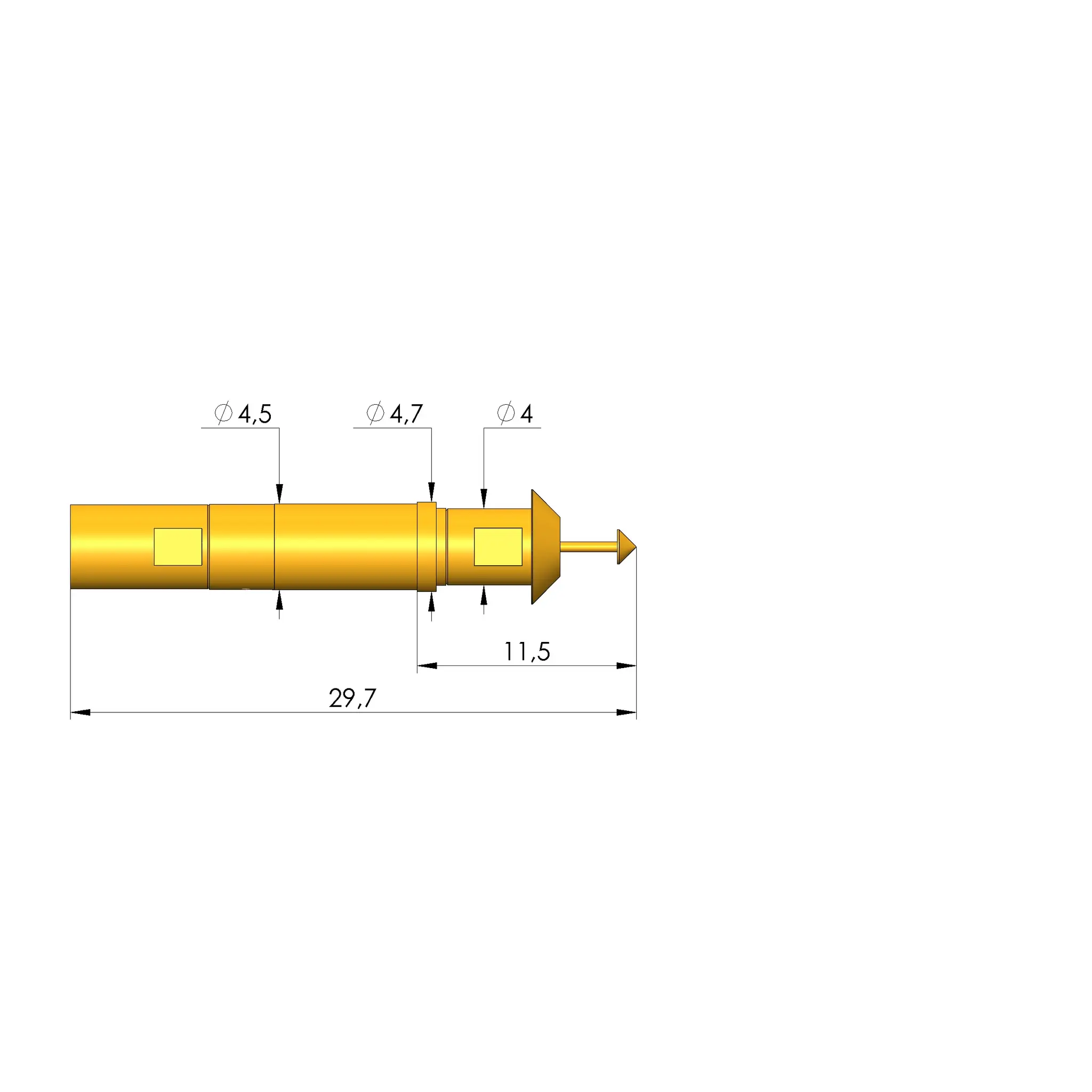 Produktfoto 1 von Ingun HFS-440 308 180 A 5042 E, Hochfrequenzstift, SKU: HFS-440-0050