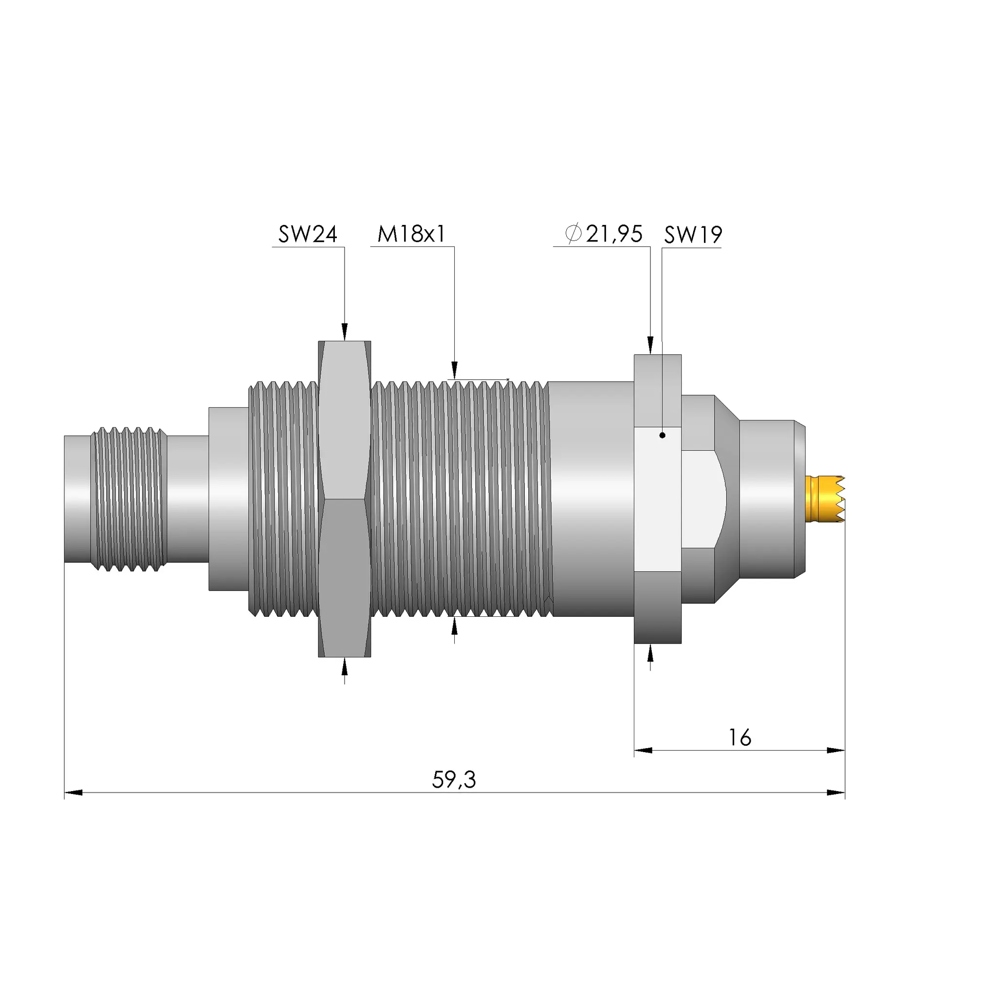 Produktfoto 1 von Ingun HFS-409 306 350 A 8343 M, Hochfrequenzstift, SKU: HFS-409-0017