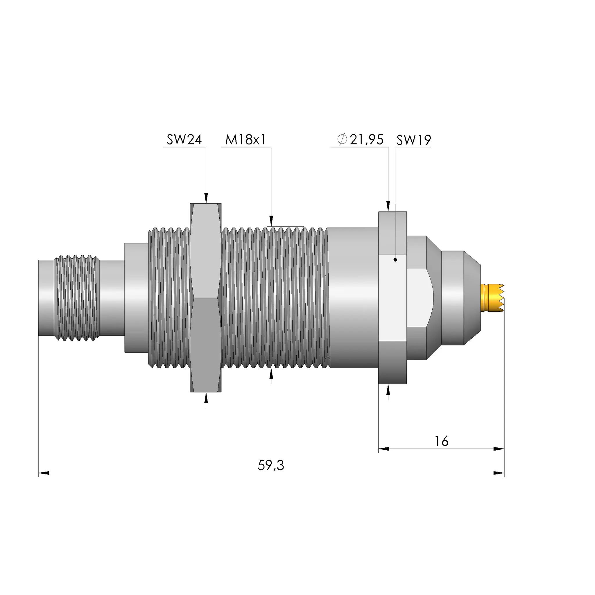 Produktfoto 1 von Ingun HFS-409 306 350 A 8342 M, Hochfrequenzstift, SKU: HFS-409-0018
