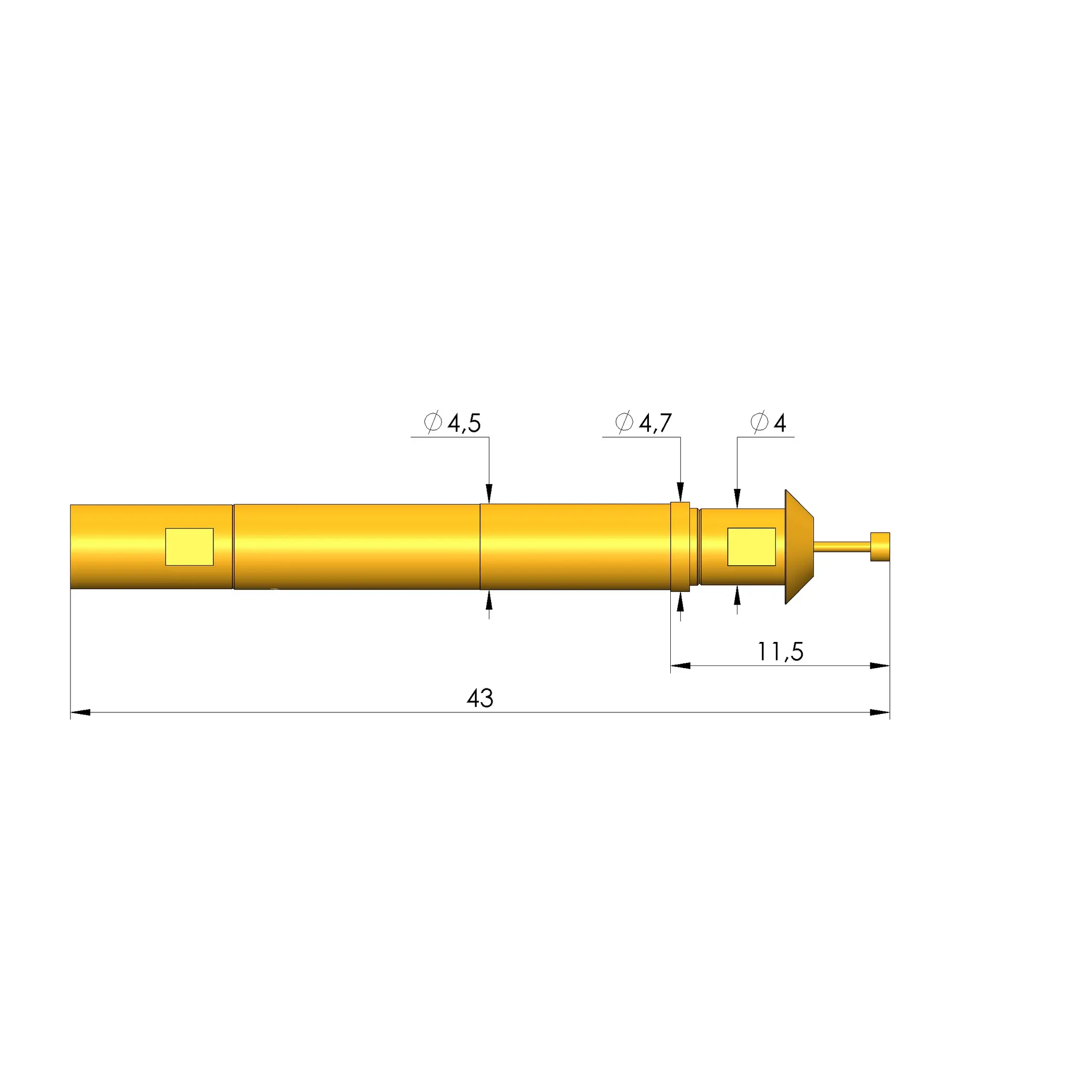 Produktfoto 1 von Ingun HFS-840 303 150 A 5342 E, Hochfrequenzstift, SKU: HFS-840-0132