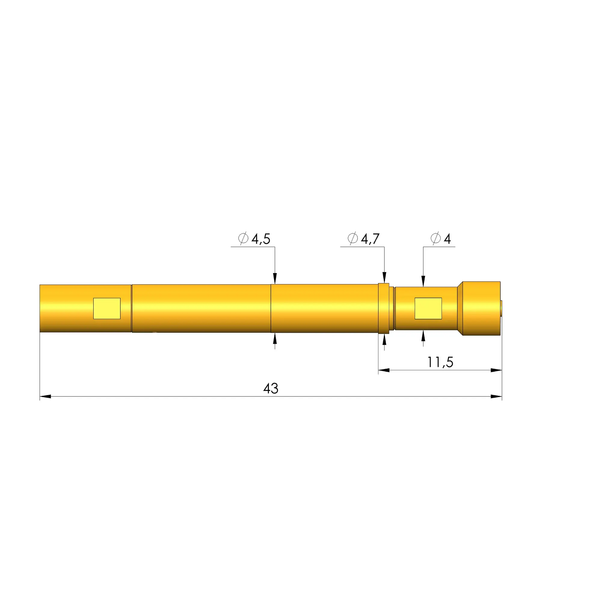 Produktfoto 1 von Ingun HFS-840 303 150 A 5343 Y5, Hochfrequenzstift, SKU: HFS-840-0075