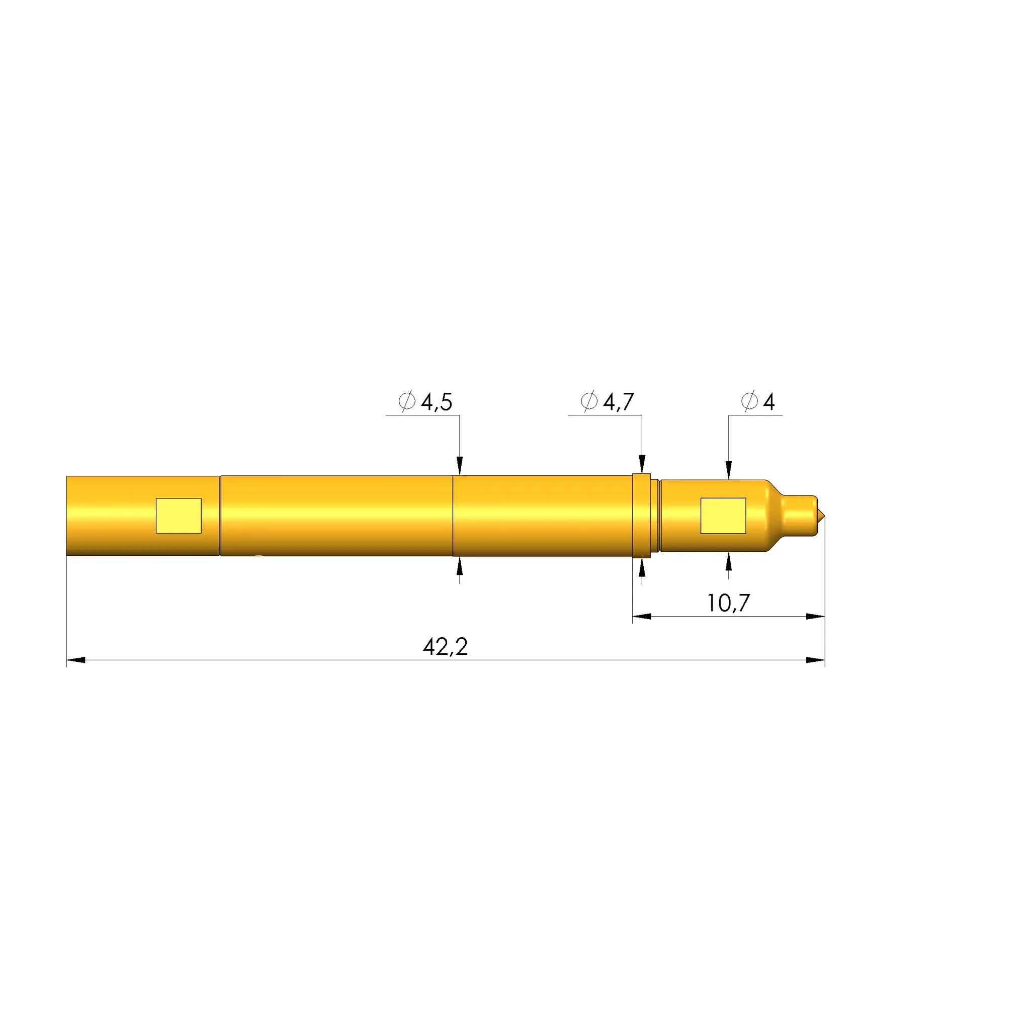 Produktfoto 1 von Ingun HFS-810 358 080 A 8042 Z, Hochfrequenzstift