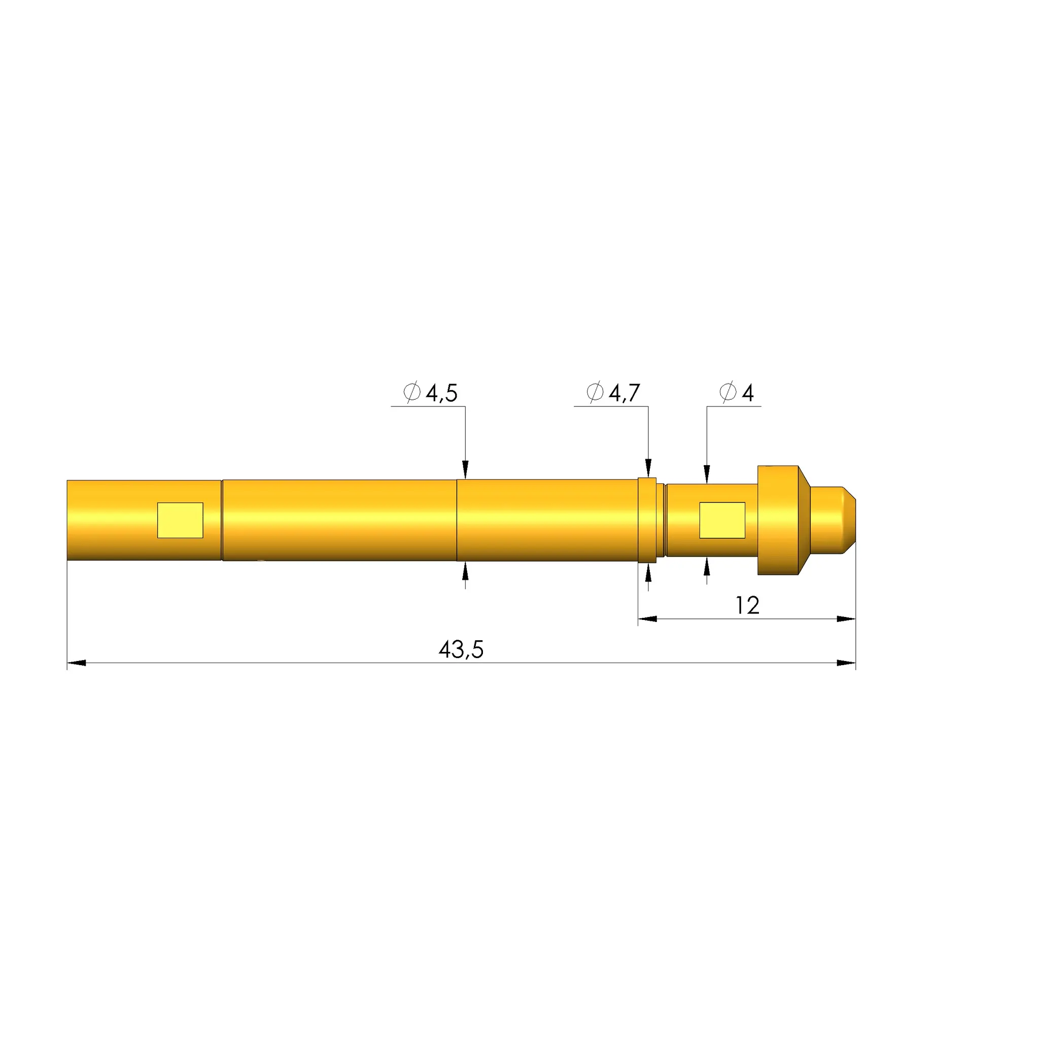 Produktfoto 1 von Ingun HFS-840 303 090 A 5342 GT16, Hochfrequenzstift