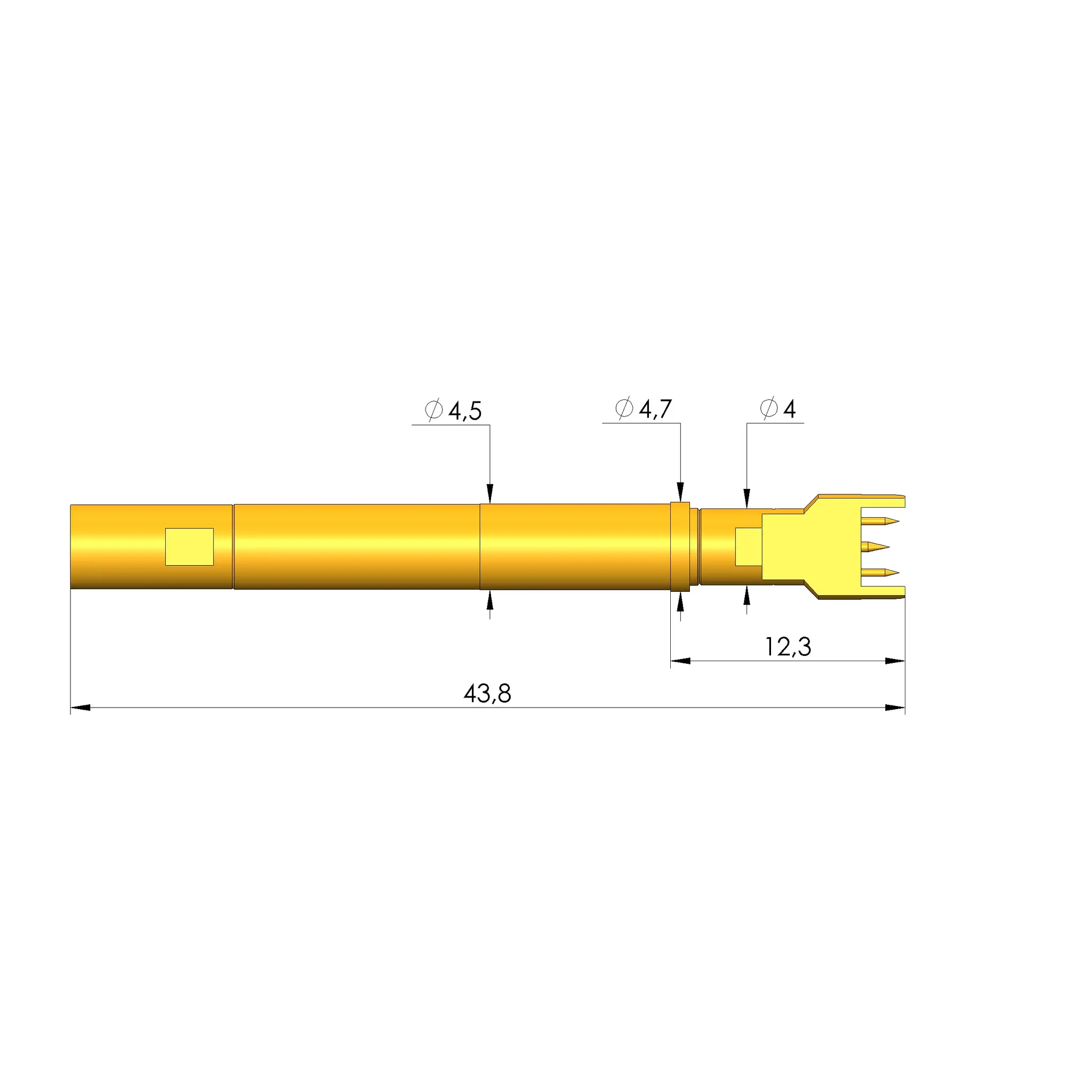 Produktfoto 1 von Ingun HFS-810 201 051 A 7629 V2-VZ, Hochfrequenzstift, SKU: HFS-810-0632
