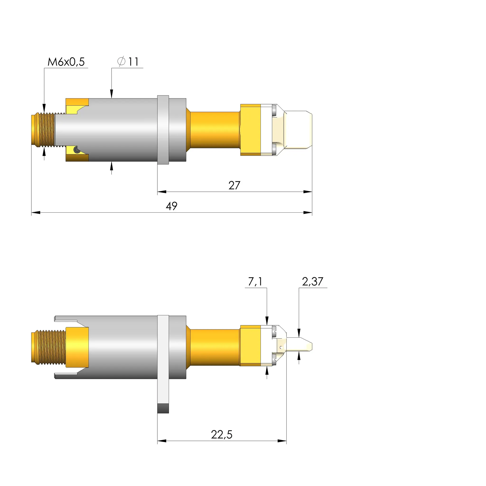 Produktfoto 1 von Ingun HFS-821 313 050A18005USBMINI-D, Hochfrequenzstift, SKU: HFS-821-0029