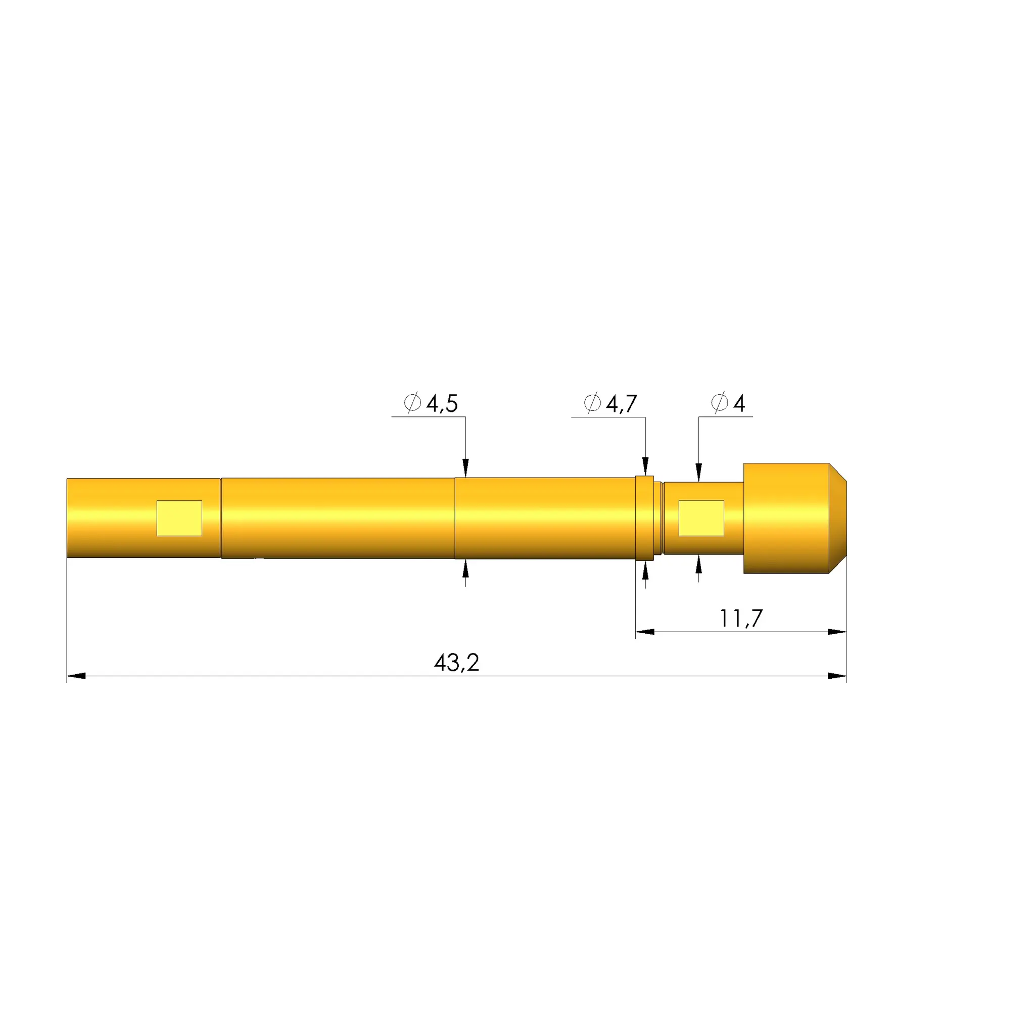 Produktfoto 1 von Ingun HFS-810 288 150 A 9342 F88R, Hochfrequenzstift
