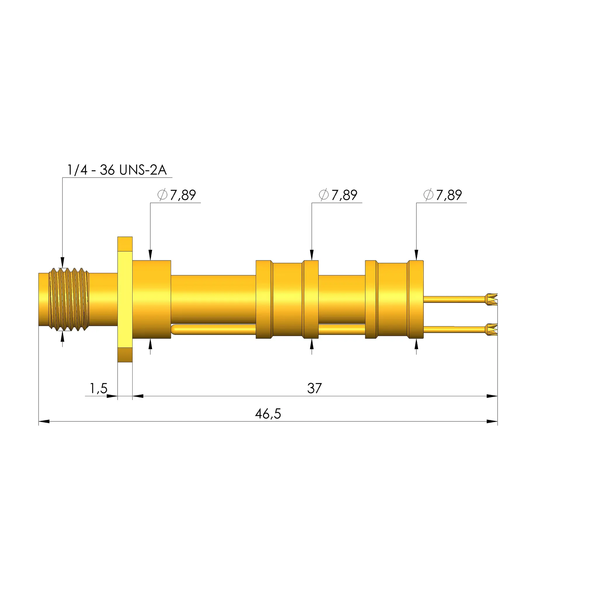 Produktfoto 1 von Ingun HFS-836 288 120 A 4588A31R50L, Hochfrequenzstift, SKU: HFS-836-0002