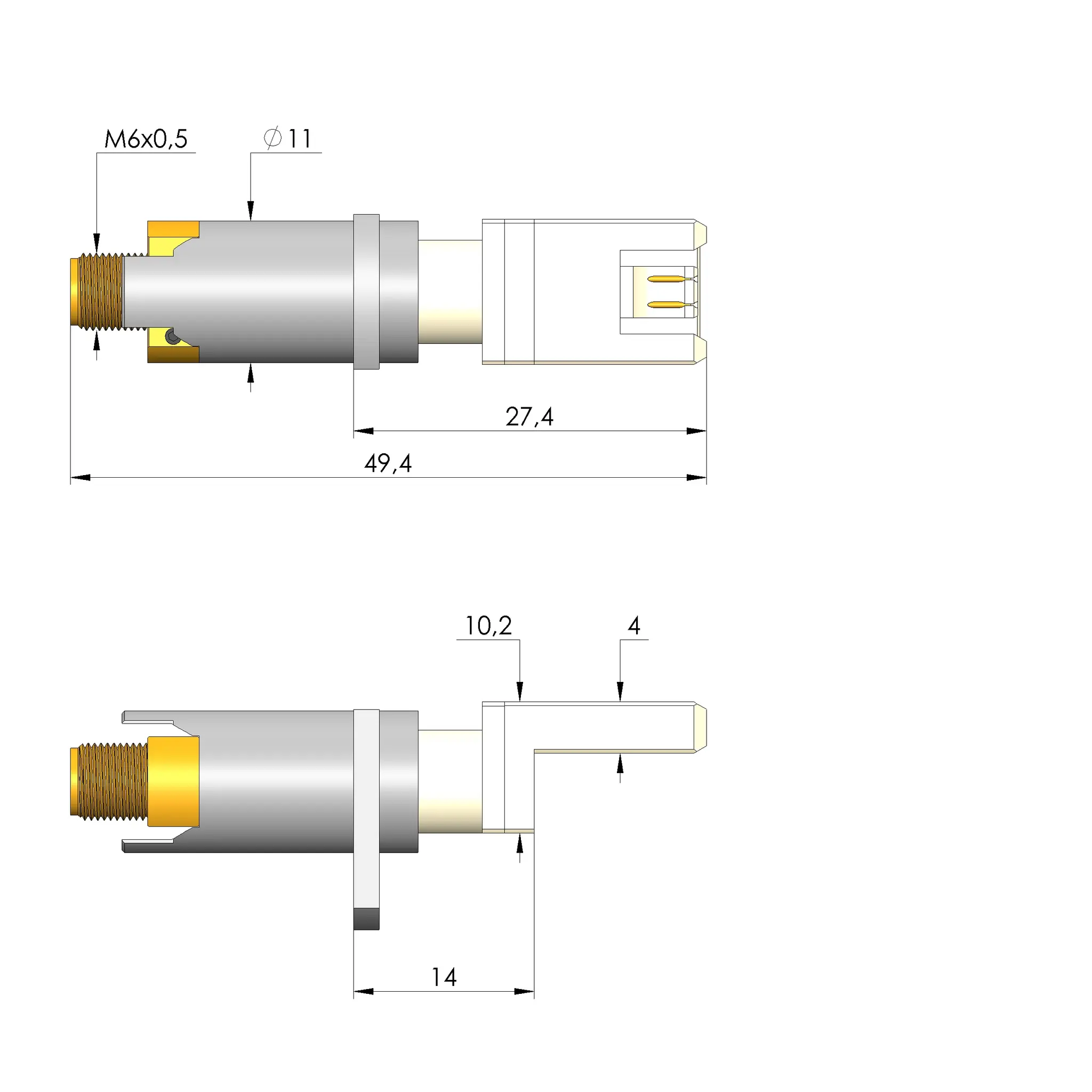 Produktfoto 1 von Ingun HFS-821 302 045 A 9905 MX48, Hochfrequenzstift, SKU: HFS-821-0003
