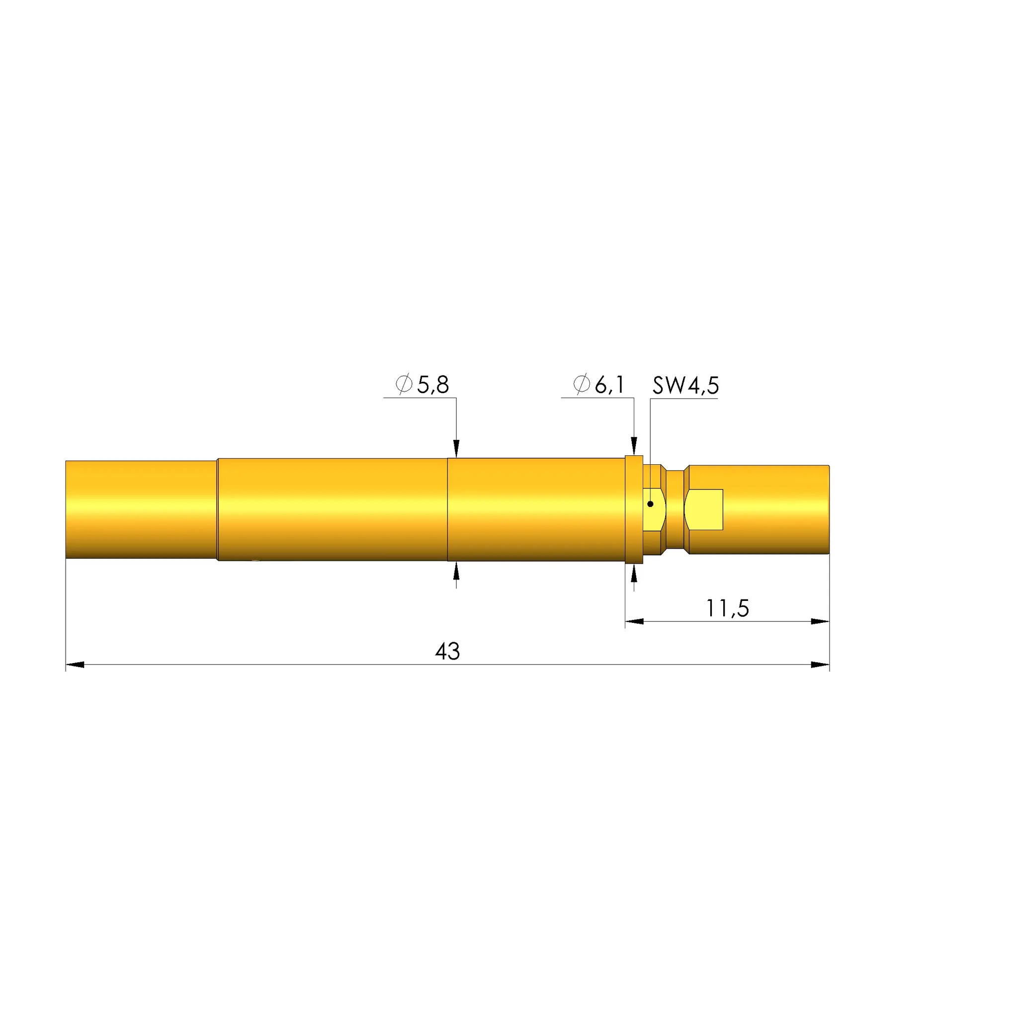 Produktfoto 1 von Ingun HFS-858 303 074 A 5343 MSMB, Hochfrequenzstift, SKU: HFS-858-0009