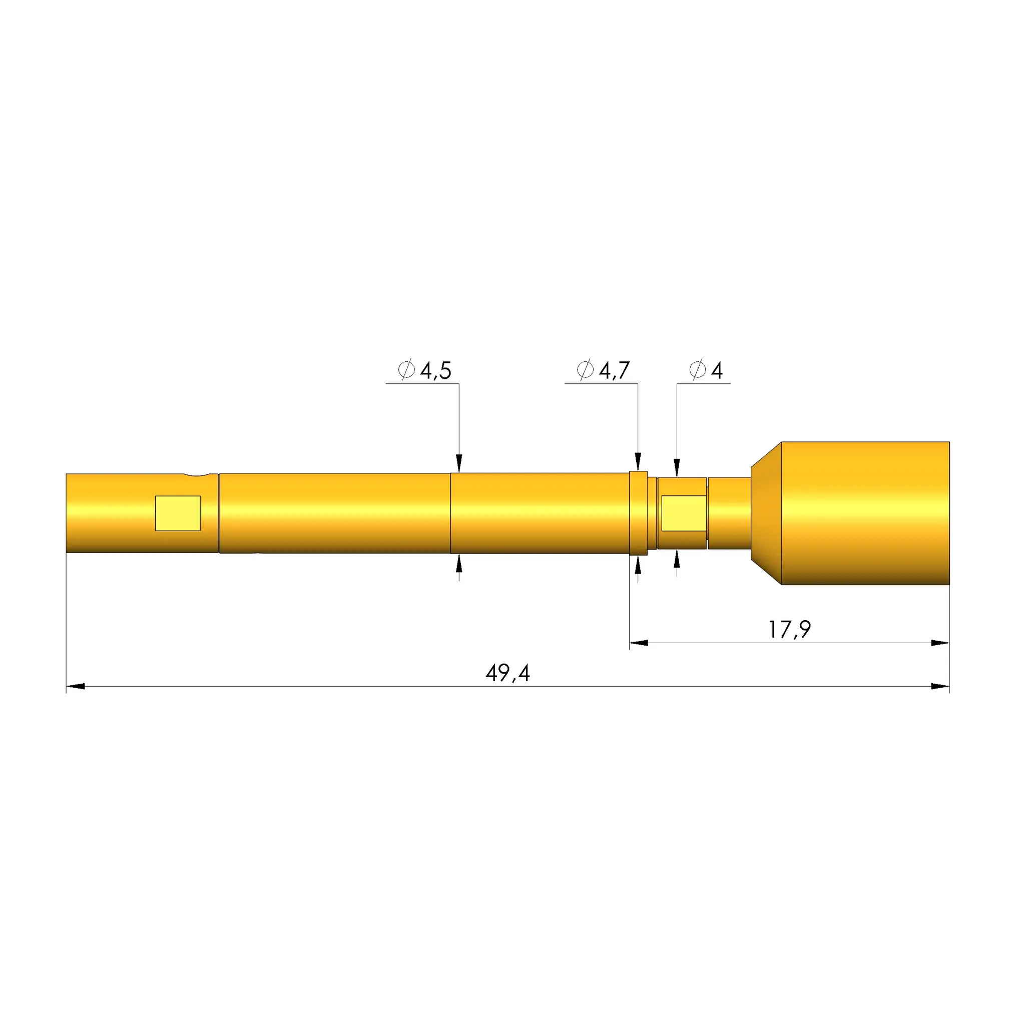 Produktfoto 1 von Ingun HFS-860 308 180 A 5343 QMA, Hochfrequenzstift