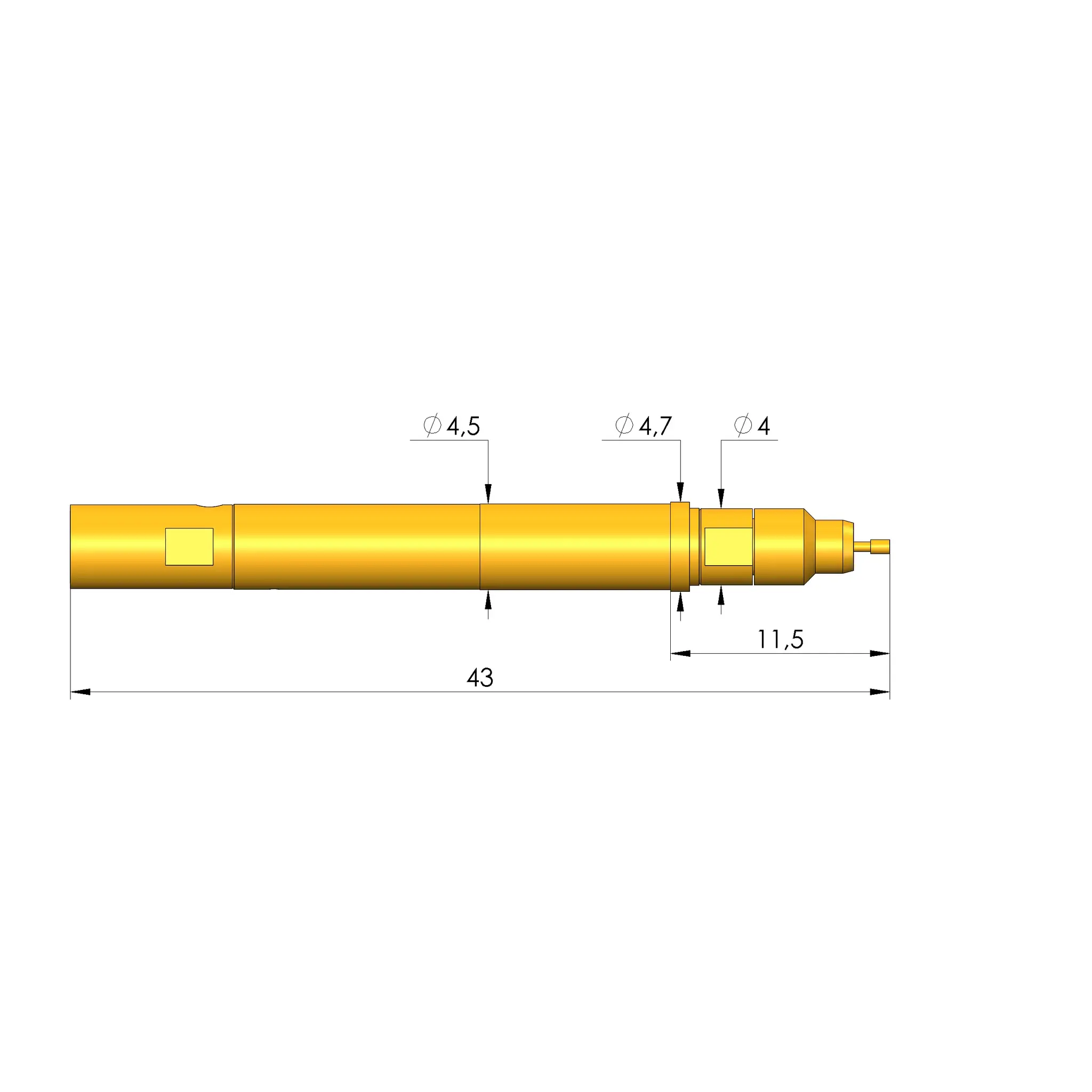 Produktfoto 1 von Ingun HFS-860 303 074 A 5343 Y6, Hochfrequenzstift, SKU: HFS-860-0003