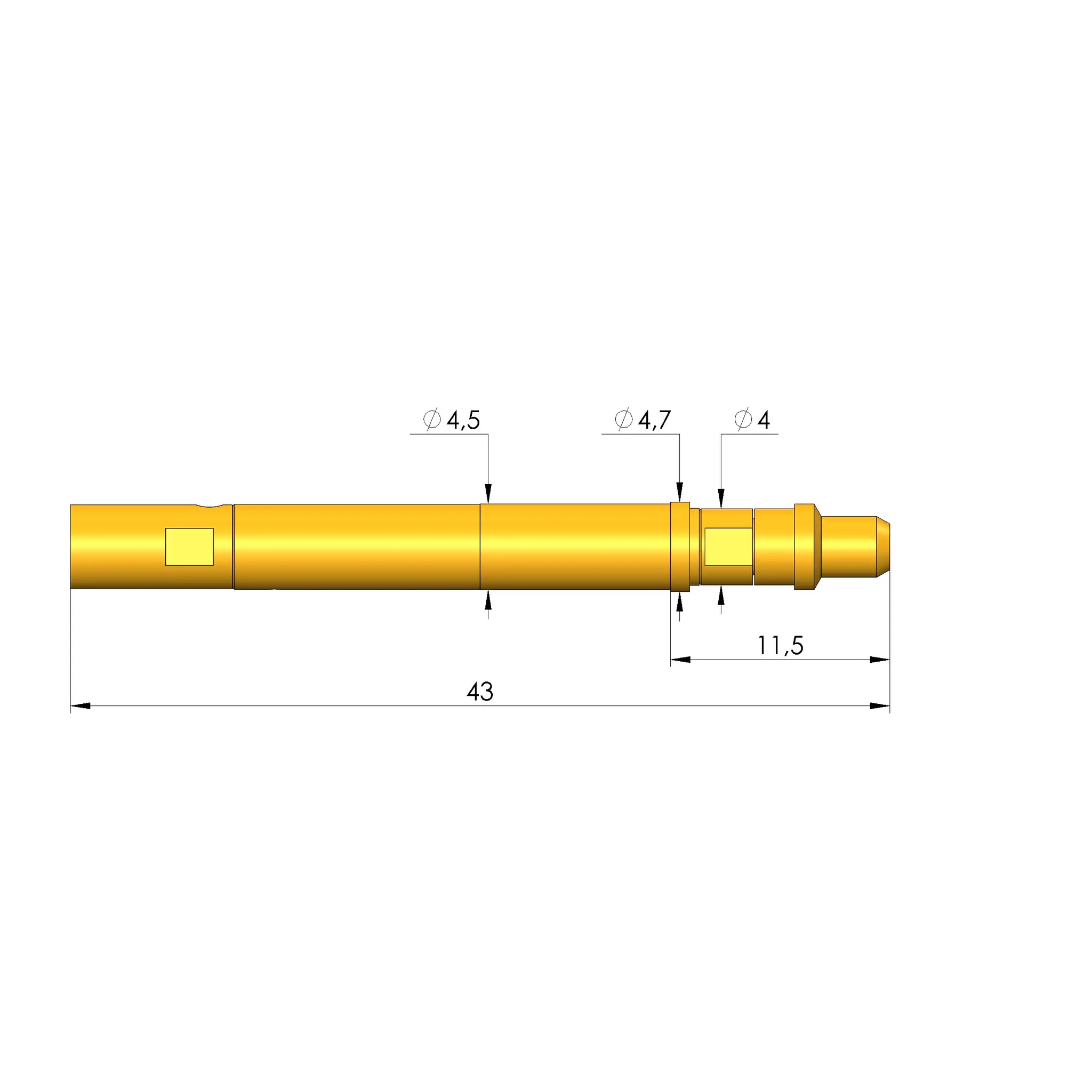 Produktfoto 1 von Ingun HFS-860 308 090 A 5342 X, Hochfrequenzstift, SKU: HFS-860-0006