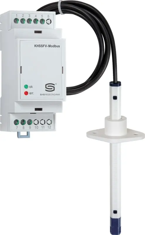 Produktfoto 1 von REGELTECHNIK Kanal-Hutschienen-Luftstromwächter RHEASGARD® KHSSFV-Modbus